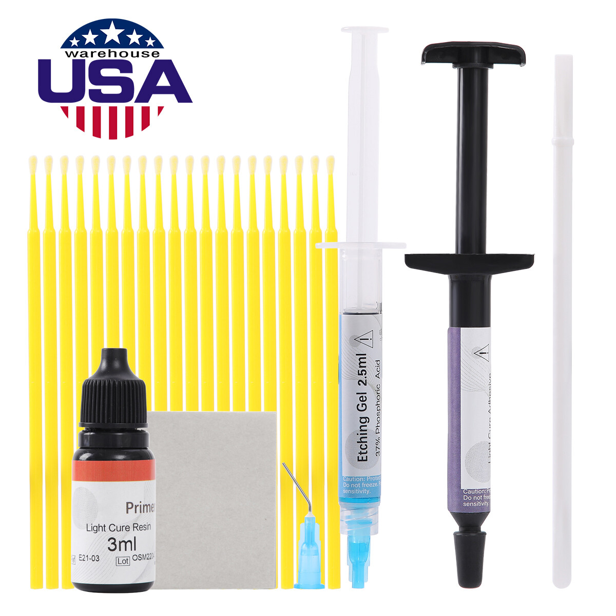 Dental Bracket Braces Bonding System Light Cure Primer Glue Ortho Adhesive Kits