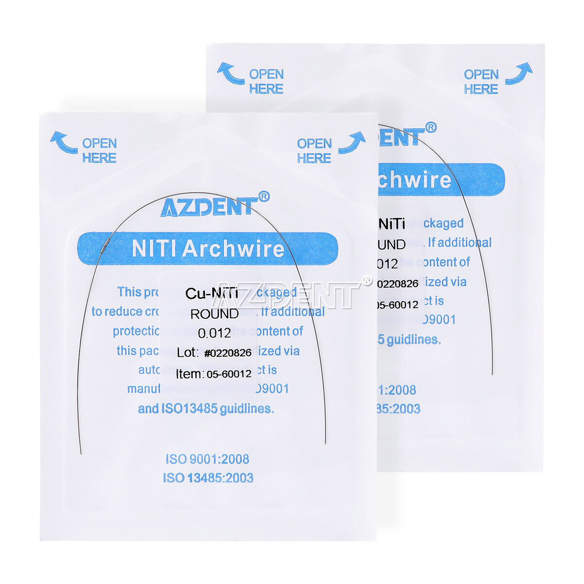 Dental Orthodontic Super Elastic Cu-NiTi Arch Wire With Stops Round/Rectangular
