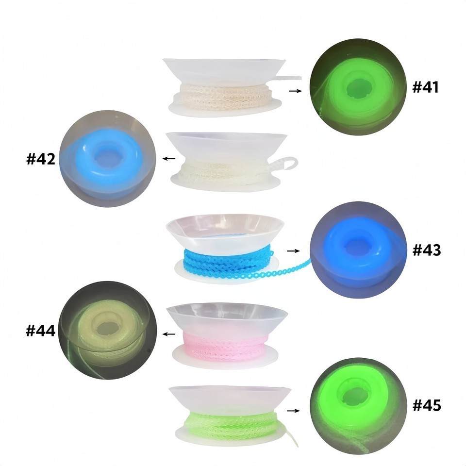 Dental Night-Light Luminous Ortho Ligature Ties Elastic Power Chains Rubber Band