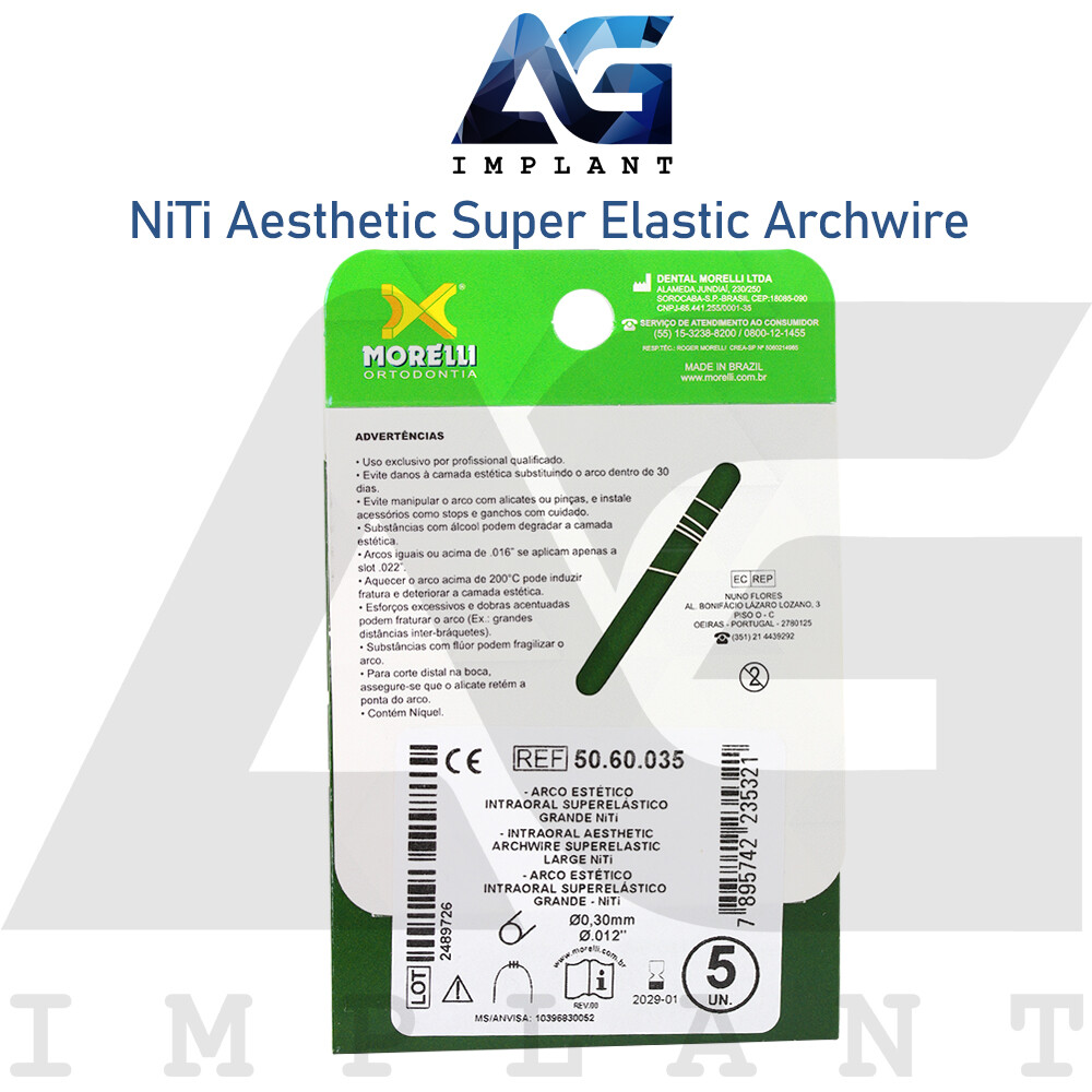 NiTi Aesthetic Intraoral Super Elastic Archwire White Wire Dental Orthodontic