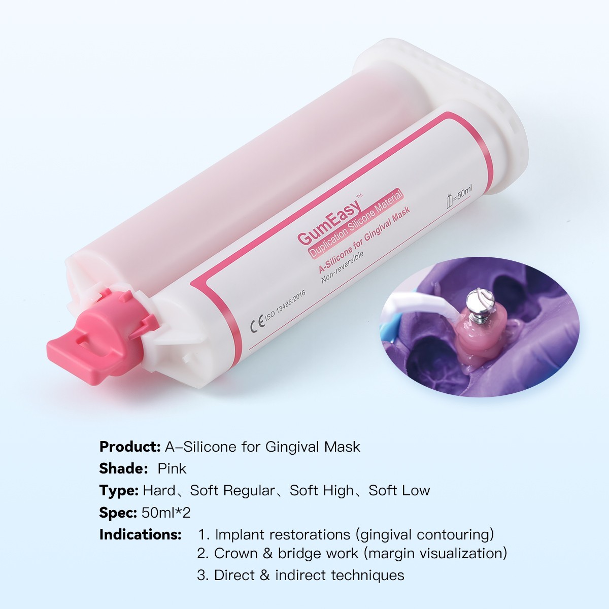 AZDENT Dental Lab A-Silicone Duplication Silicone Material for Gingival Mask