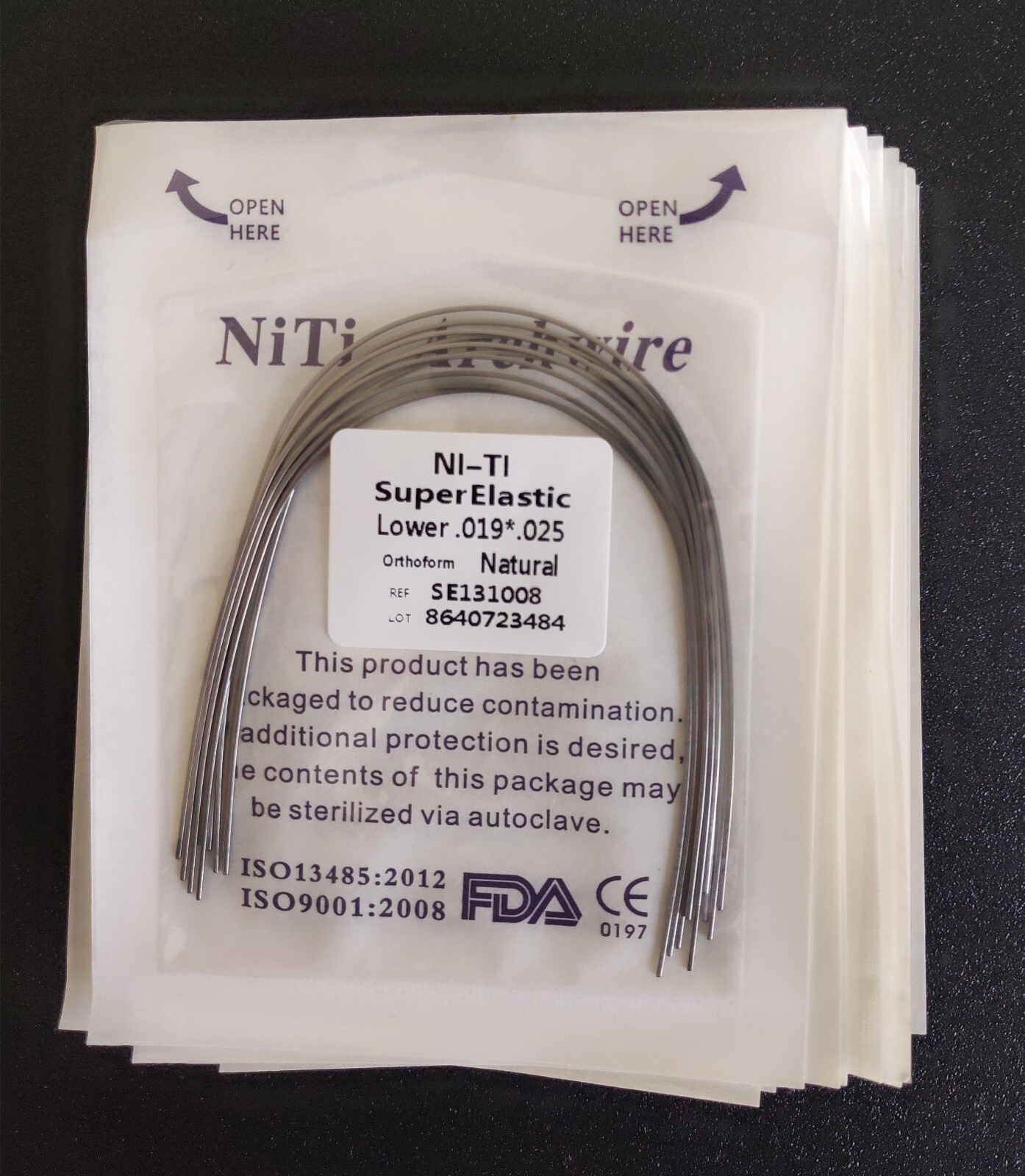 10pcs/Pack Dental Orthodontic Super Elastic Niti Arch Wire Rectangular Nature