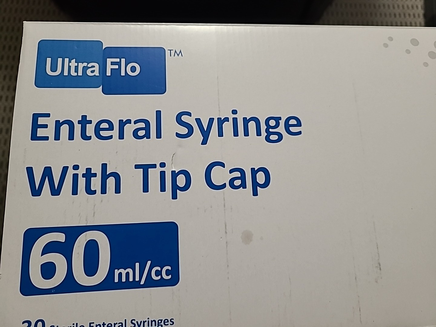 Lot of 20 Enteral Feed Flat Top Piston Syringe ENFit Tip #61-0126