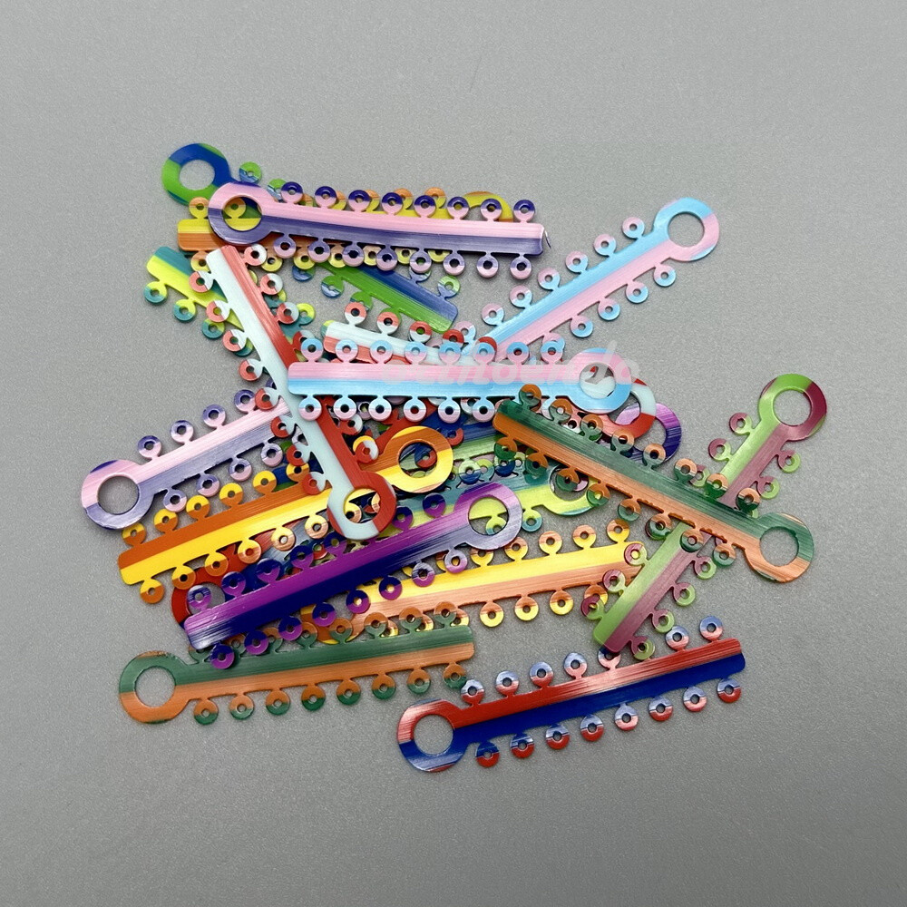 Dental Ortho Ligature Ties Elastic Rubber Bands for Bracket Brace Assorted Color