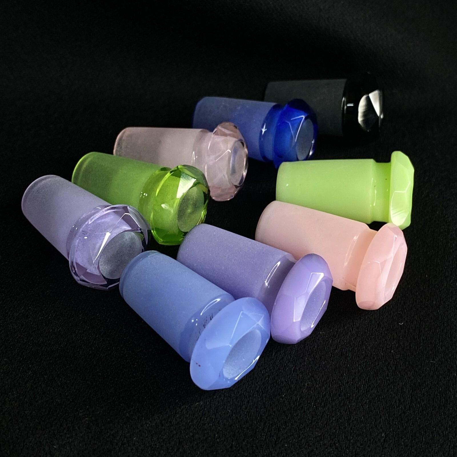 14mm Male to 10mm Female Faceted Color Glass Adapter Reducer