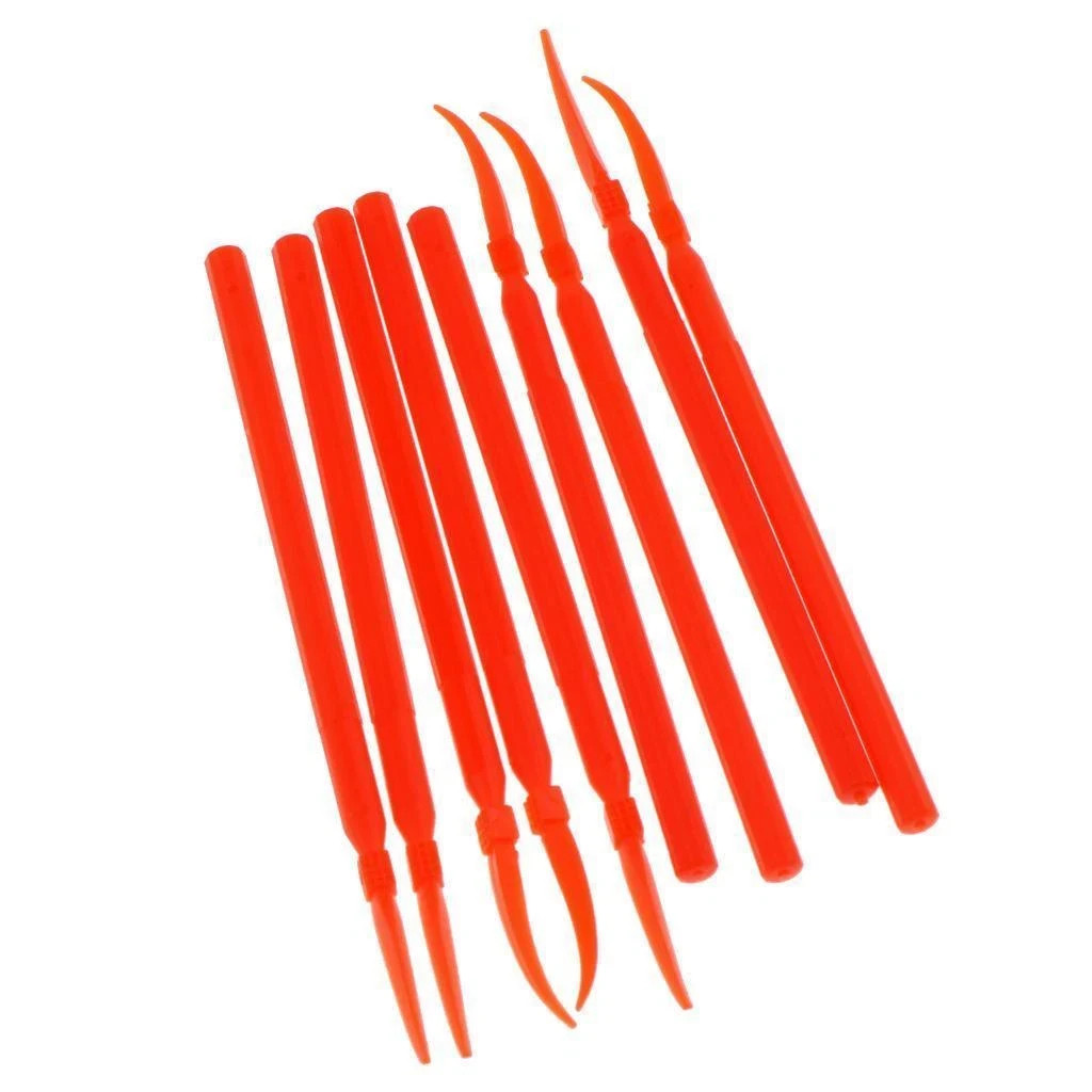 Dental Lab Integrated Interdental Plastic Wedges With Long Handle Poly 3 Sizes