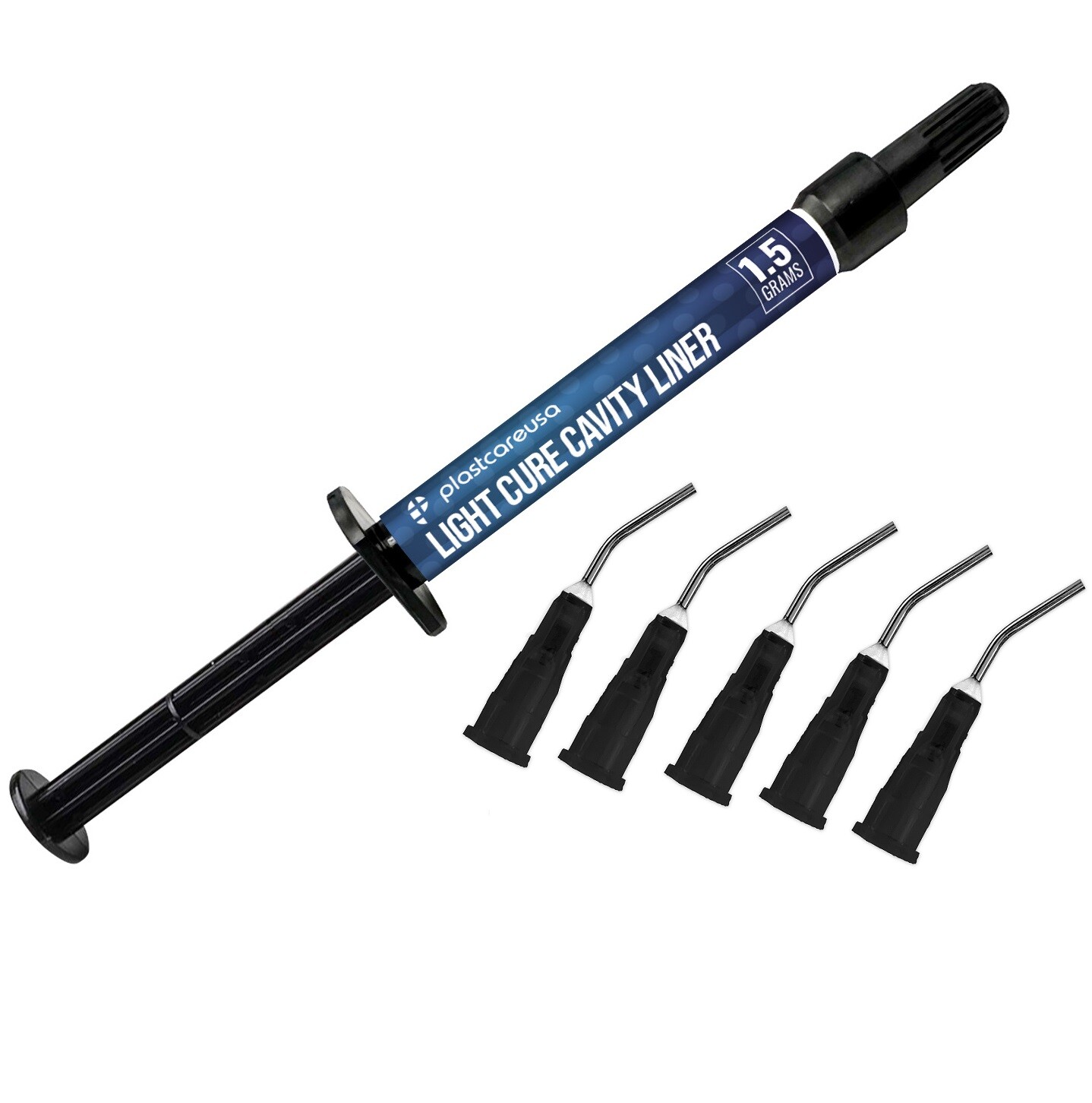 2 Dental Light Curve Cavity Liner Syringes 1.5g with 10 Applicator Tips ( USA )