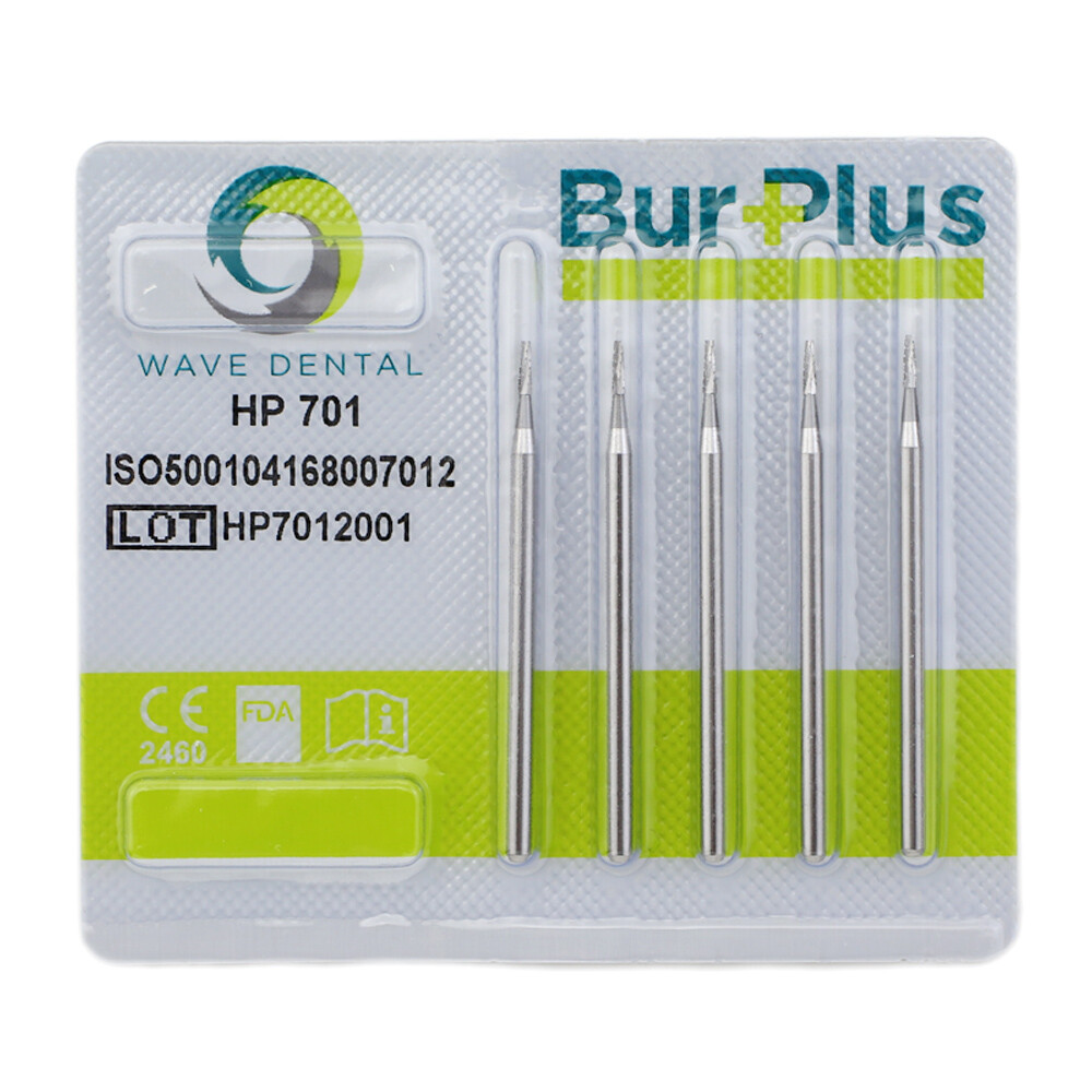 WAVE Dental Carbide Straight HP Burs Oral Surgery Round Tapered Fissure Crosscut