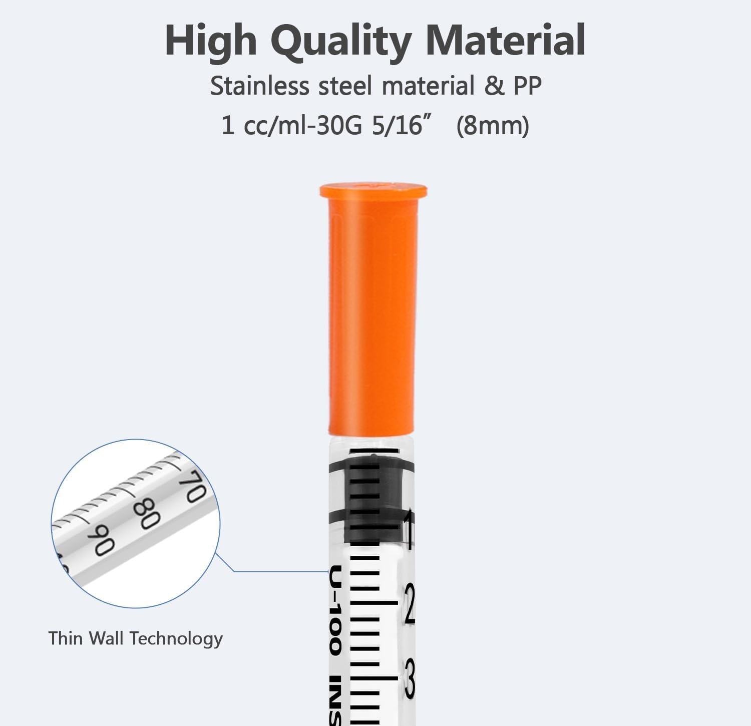 Individually Sterile 30G 1ml Syringes Pack of 40 – Ideal for Lab Experiments