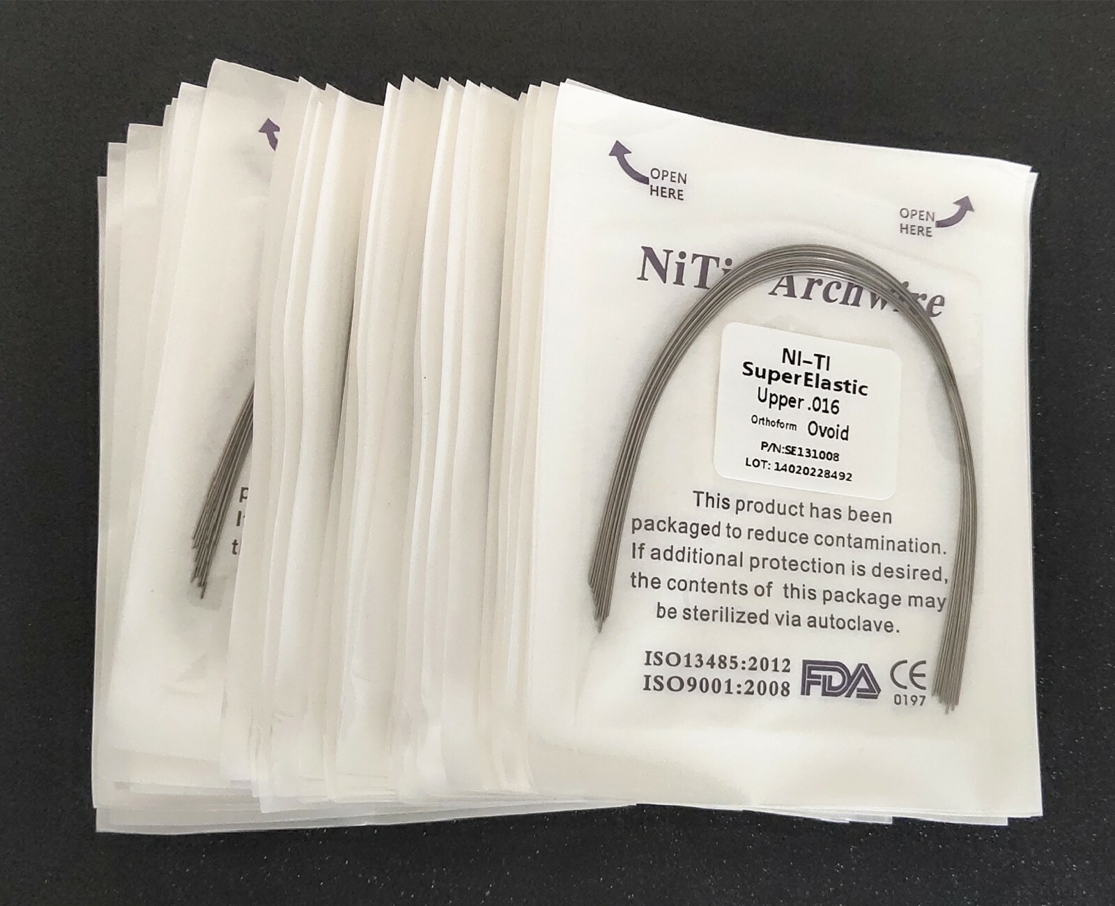 20Pks/200Pieces Dental Round Super Elastic Niti Arch Wires Ovoid Orthodontics