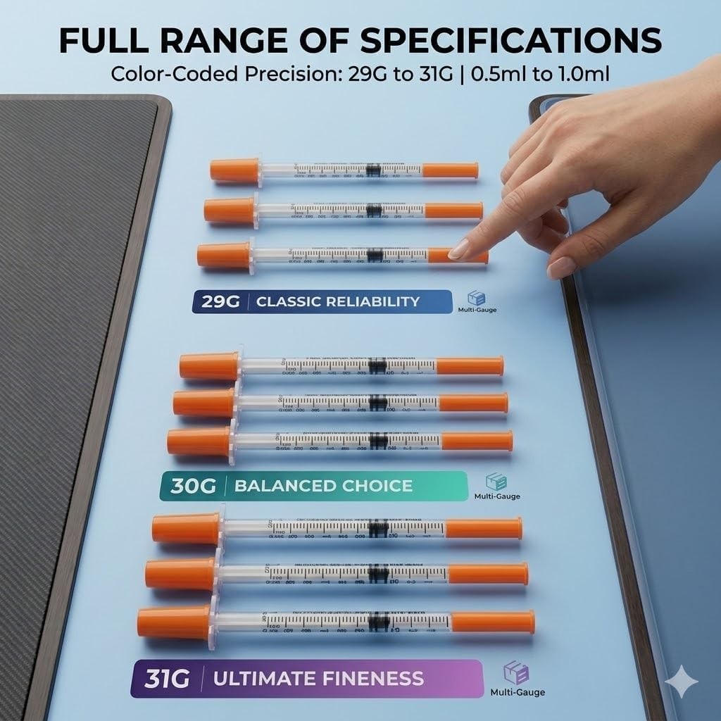 Individually Sealed 1ml 29G 1/2″ Syringes – Pack of 25 for Safety & Accuracy