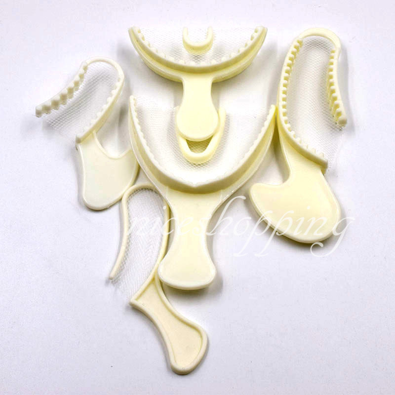 Dental Bite Registration Impression Triple Trays Sideless Posterior 50 Pcs/Box