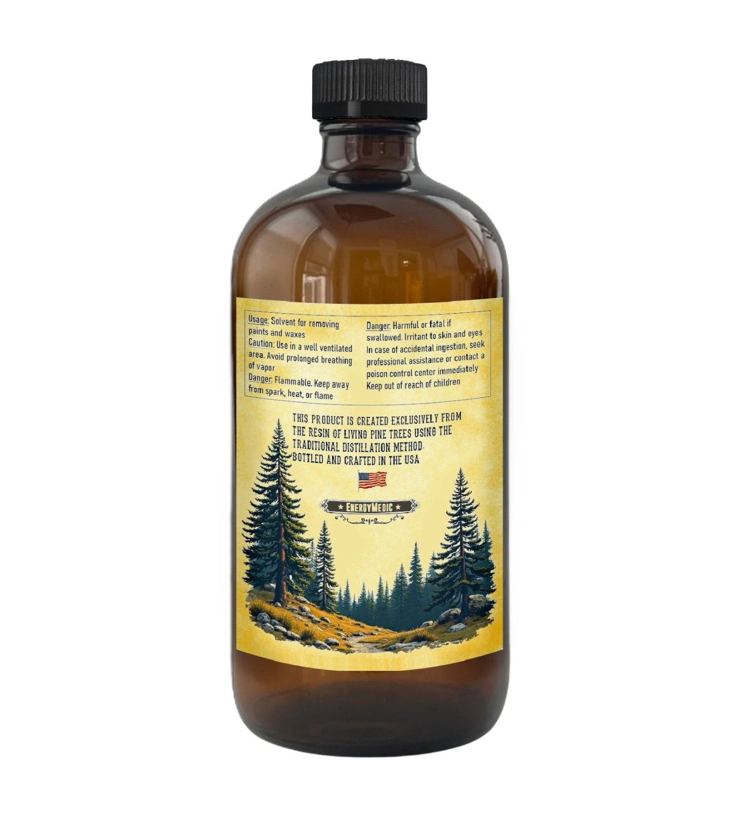 Pure Gum Spirits of Turpentine 100% 16 oz – By EnergyMedic