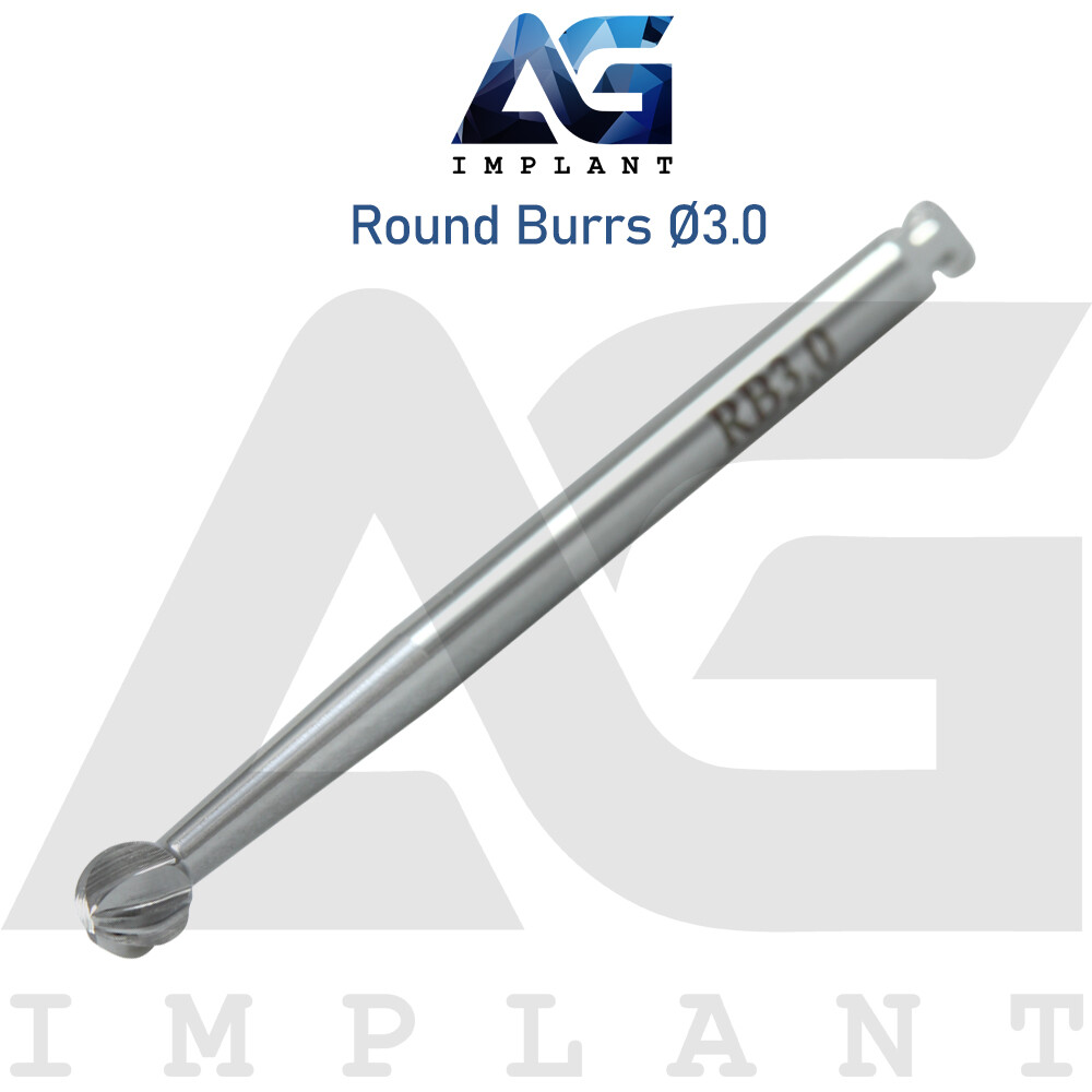 3 Round Burs External Irrigation Sur gical Drills Instrument Dental