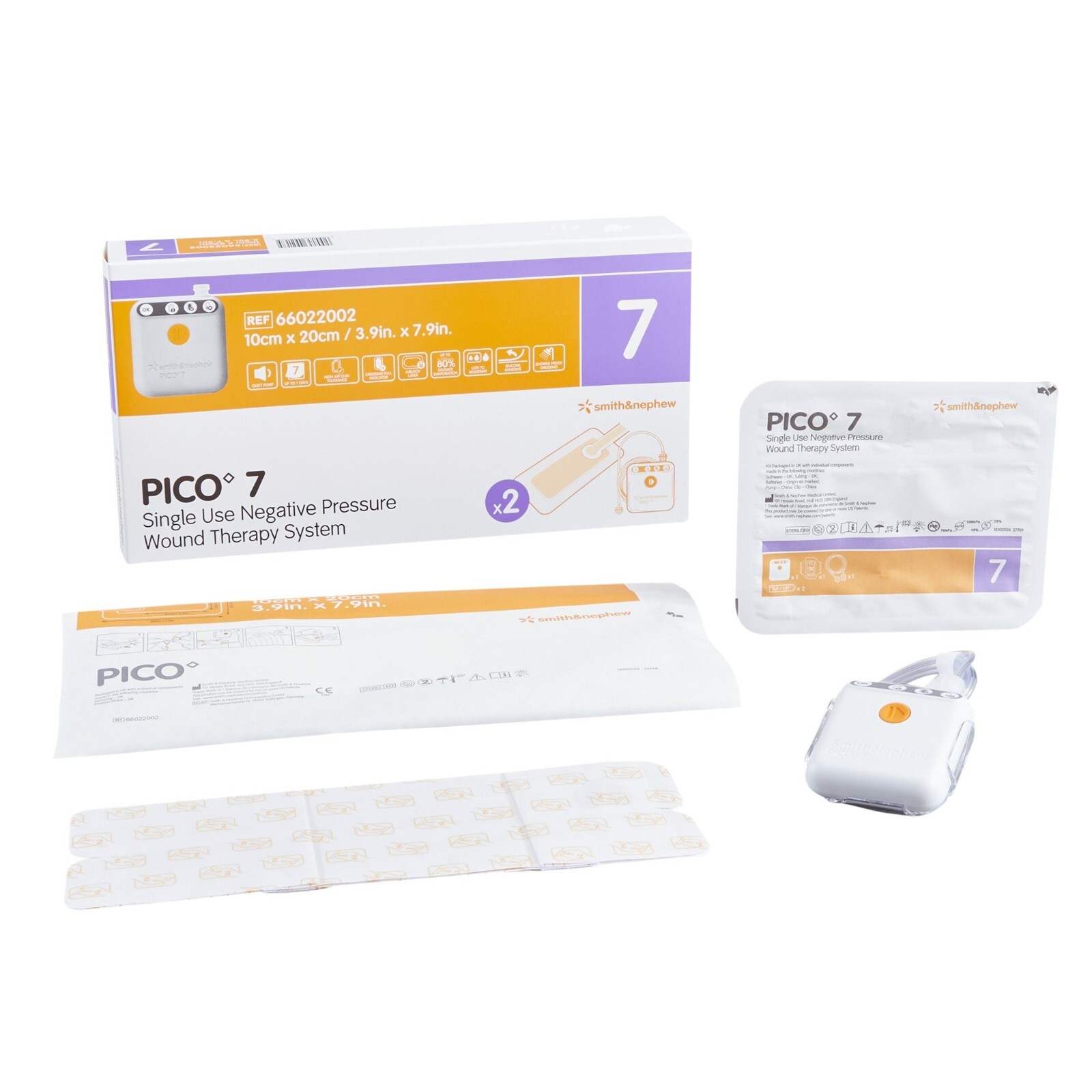*1-Box* Smith & Nephew Pico 7 Wound Therapy 3.9″ x 7.9″ System 66022002