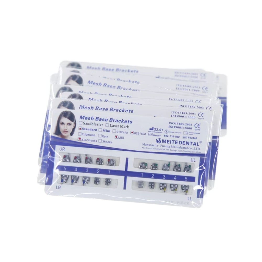 10 Cards Dental Orthodontic Brackets MIM Monoblock Mini Roth/MBT 022 345 Hooks