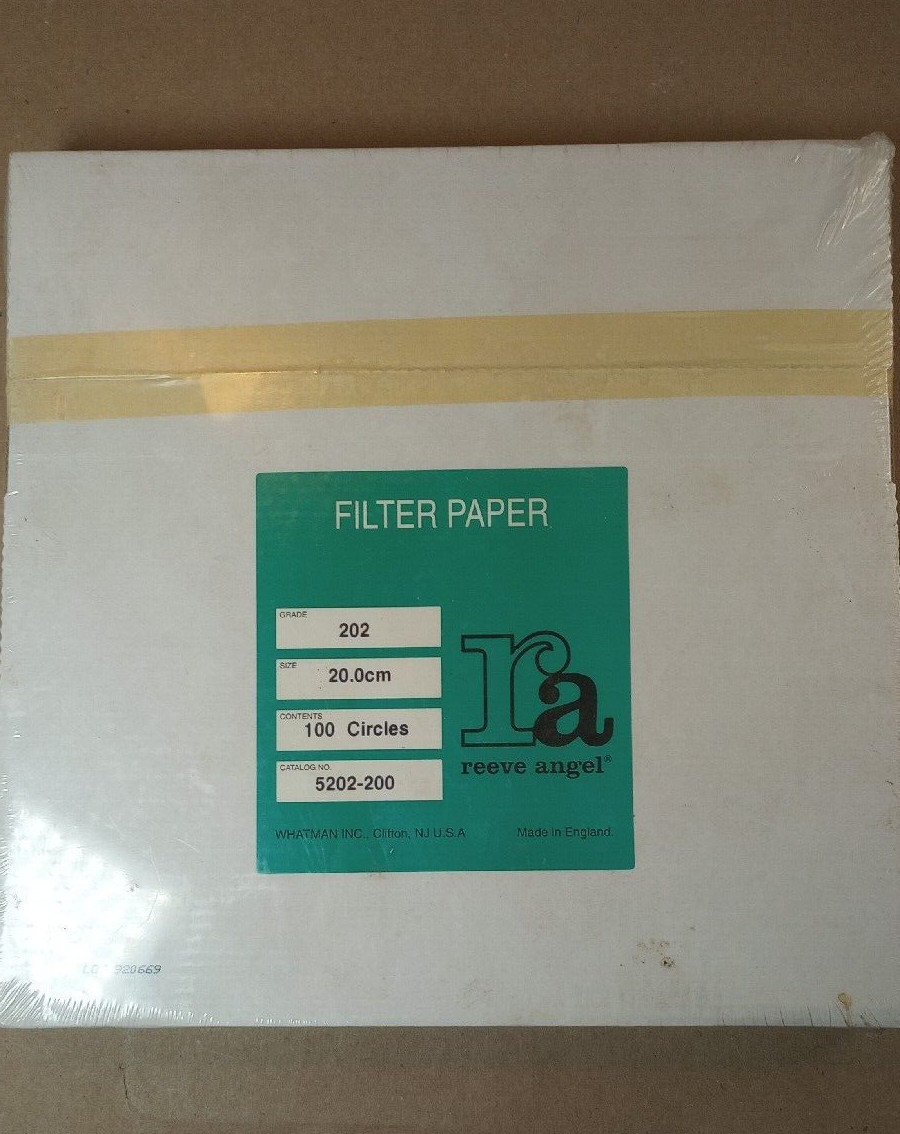 NEW 100 pc 20.0cm Reeve Angel Filter Paper Grade 202 Model# 5202-200