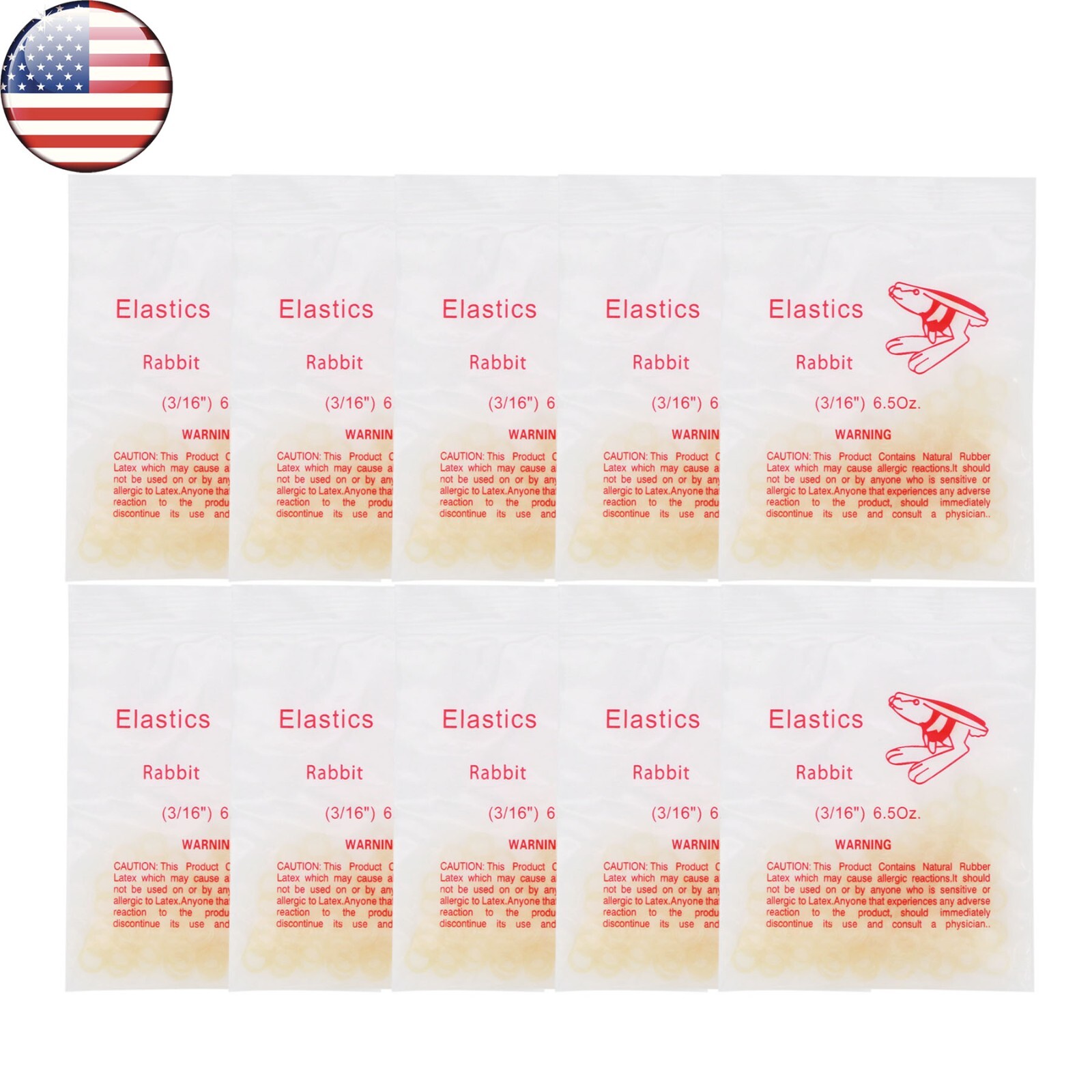 US Orthodontic Latex Elastics Dental Braces Rubber Bands 3.5/5.0/6.5 OZ Ortho
