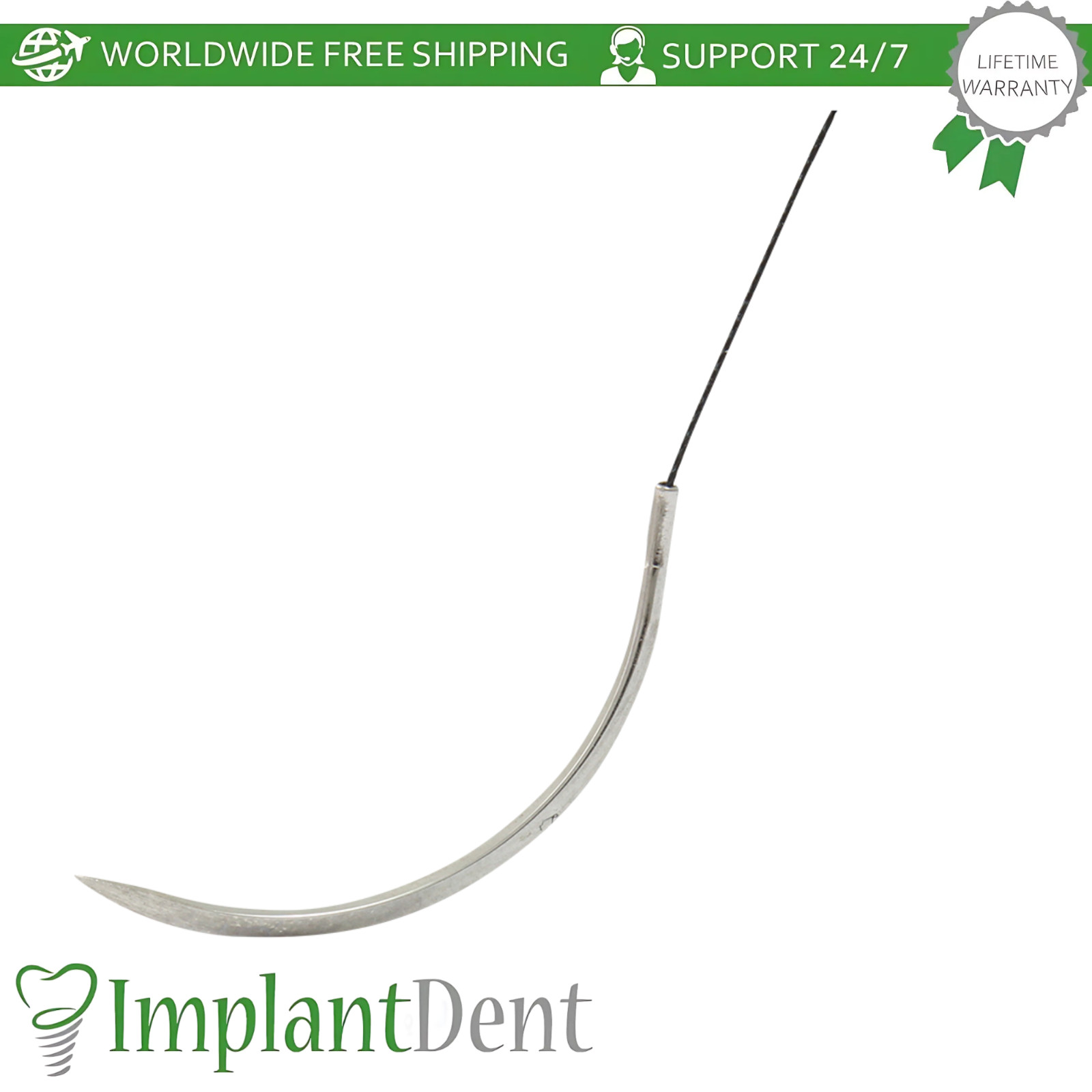 Dental Thread SteriIe Individual Packs 12pcs 75cm 3/8 Circle 20.0mm Reverse