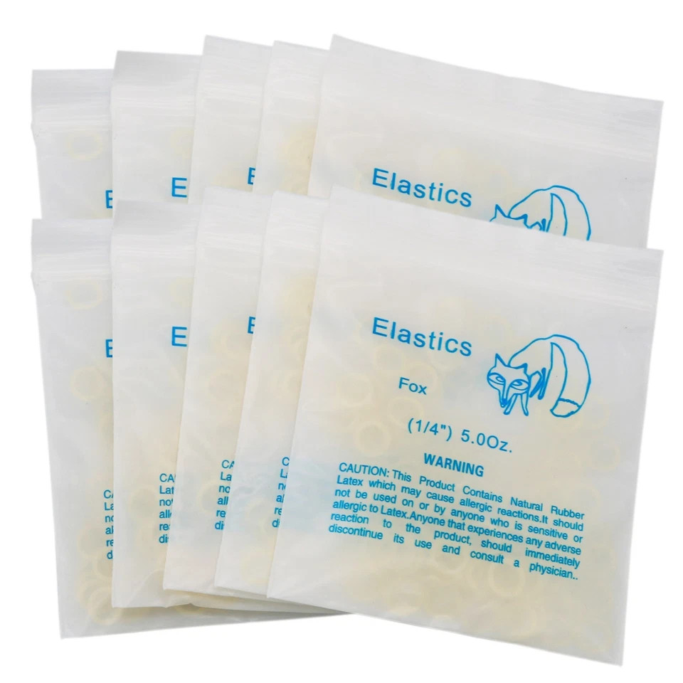 US Orthodontic 5.0Oz Elastics Braces Rubber Bands Latex Braces 1000/2000/3000Pcs