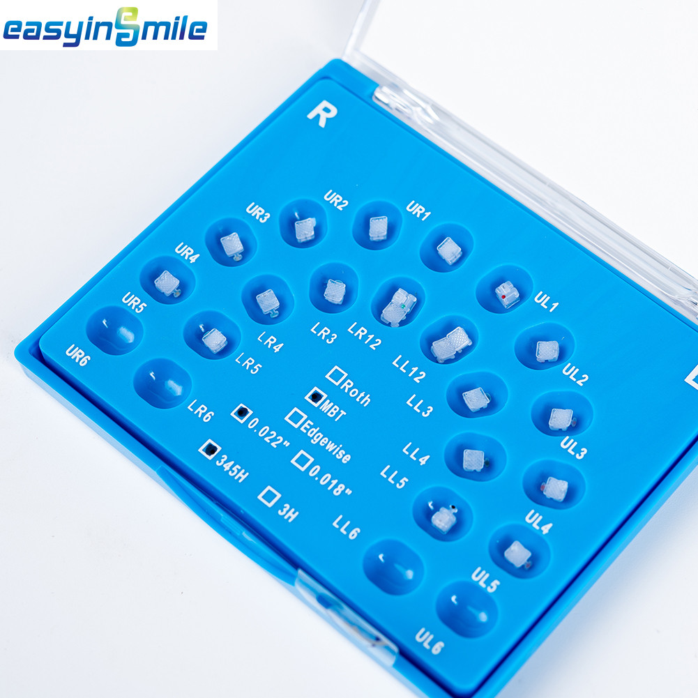 Dental Orthodontic Braces Self-Ligating Sapphire Ceramic Brackets Roth/MBT 022′