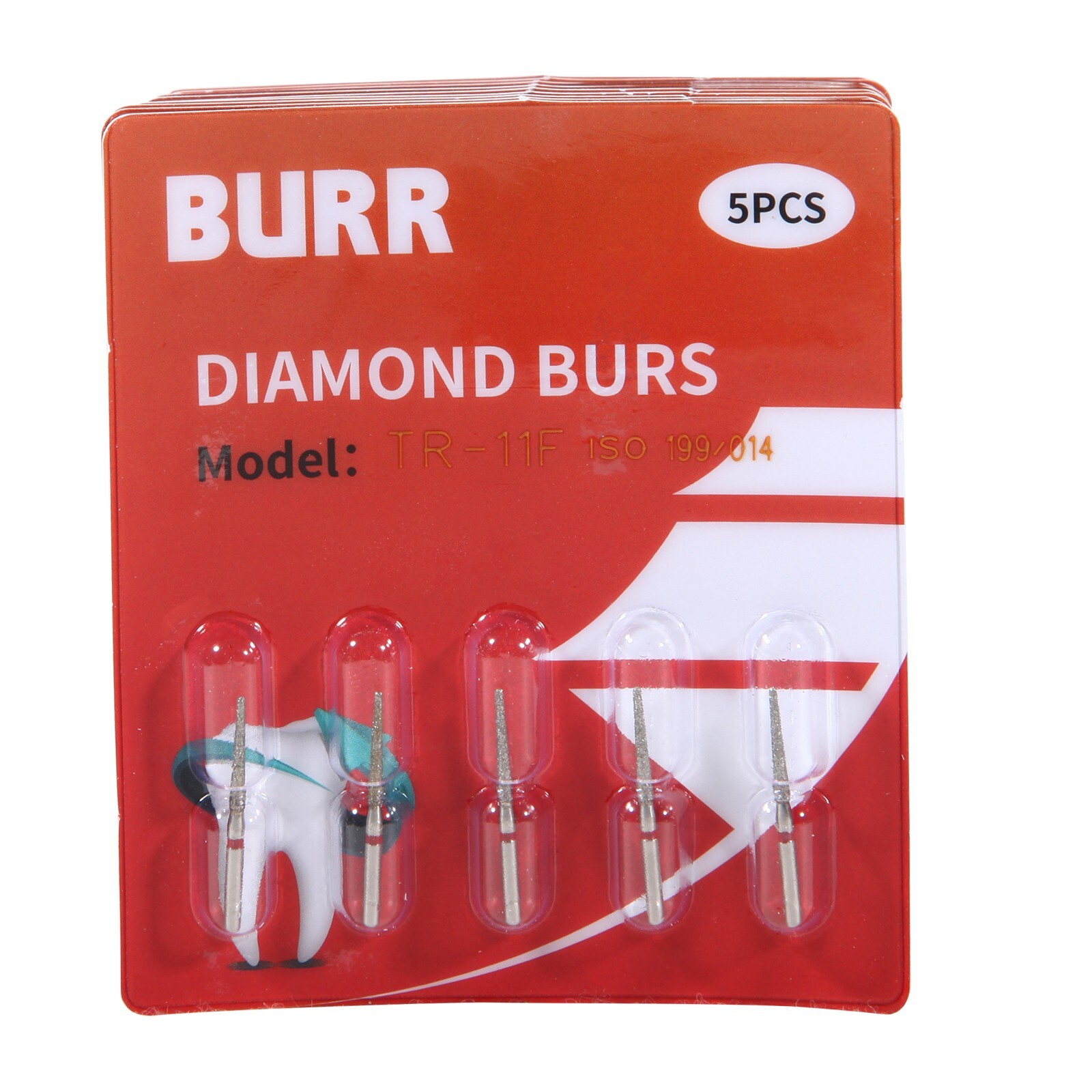 50pcs Dental Turbine Taper Diamond Burs TR for High Speed Handpiece 5Pc/Pack SA