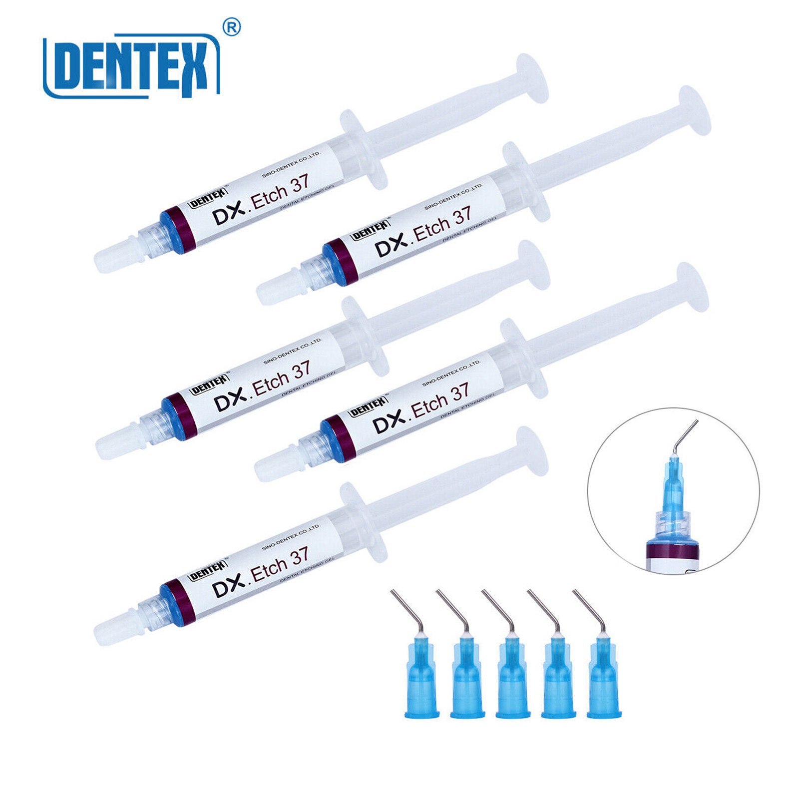 Dentex Dental Acid Etching Gel 37% 5 ml/syringe DX Etch 37