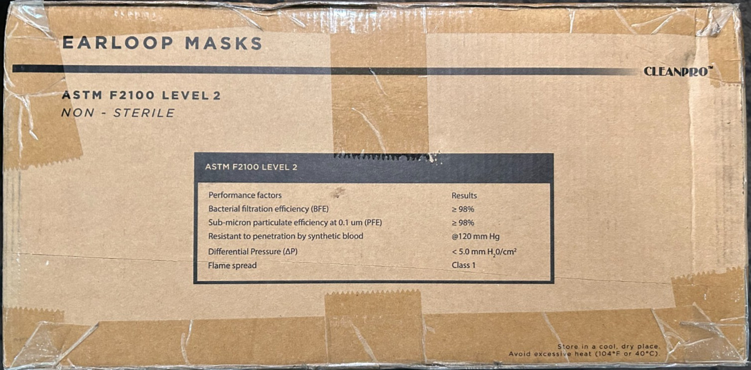 CleanPro Extra Soft Earloop Face Mask White-50 Masks Per Box-1000 Total Masks