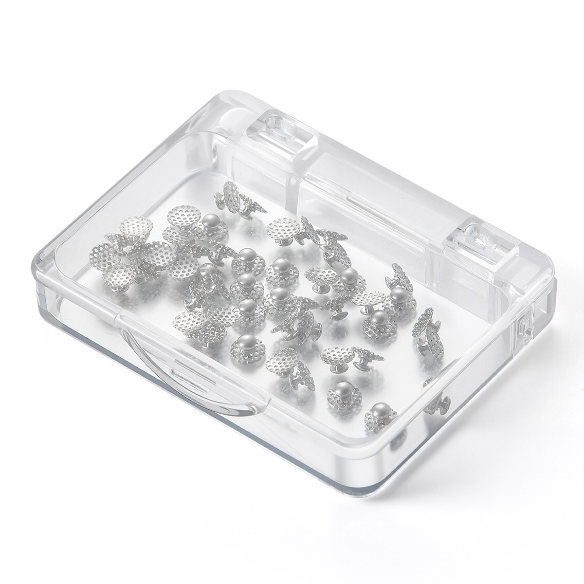 50PCS Dental Orthodontic Perforated Bondable Lingual Buttons With Hole Adhesive