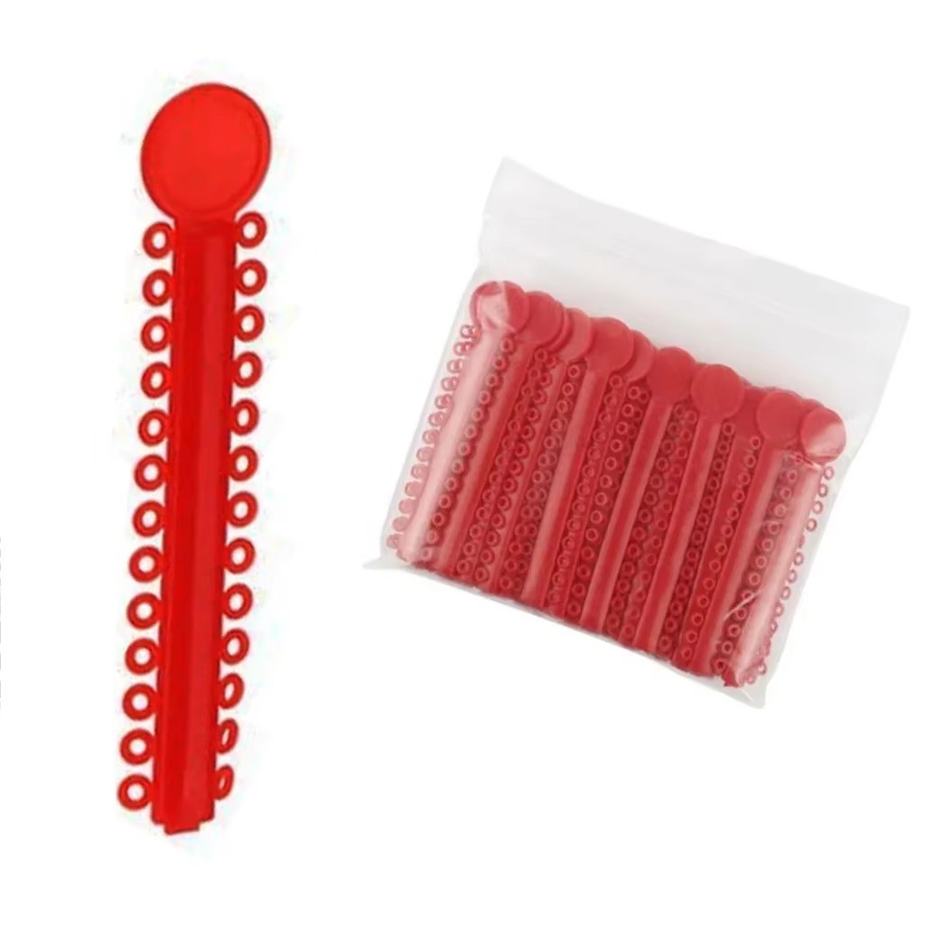 Dental Orthodontic Braces Elastic Ligature Ties Rubber Bands Single/Double Color