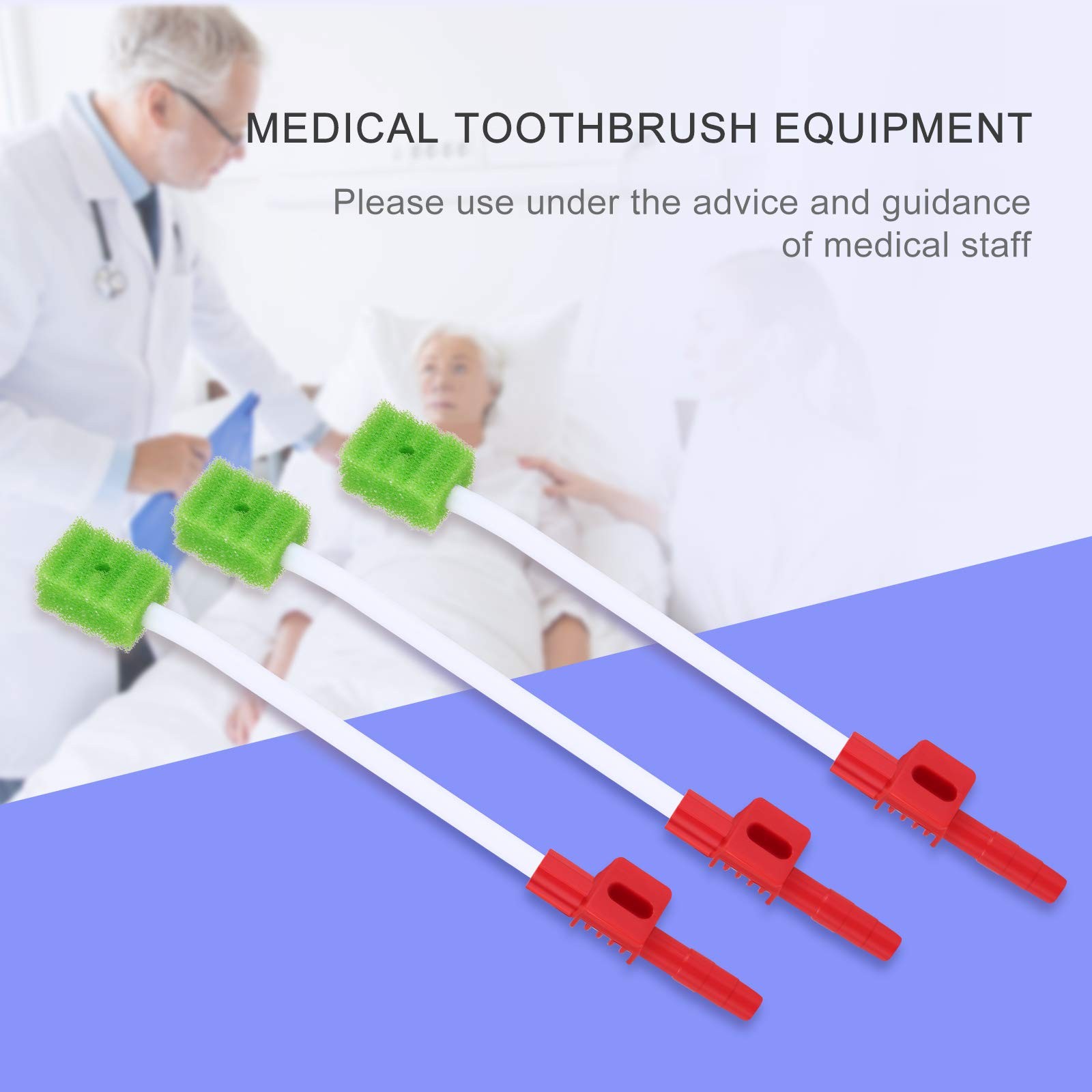 ZIZNBA Disposable Suction Tube Oral Swabs for 20 Count (Pack of 1), Green