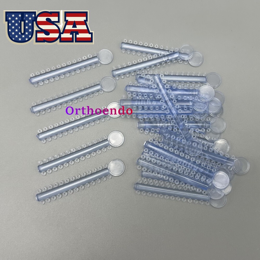 1 Bag Dental Orthodontic Elastic Ligature Ties Rubber Bands Single/Double Colors