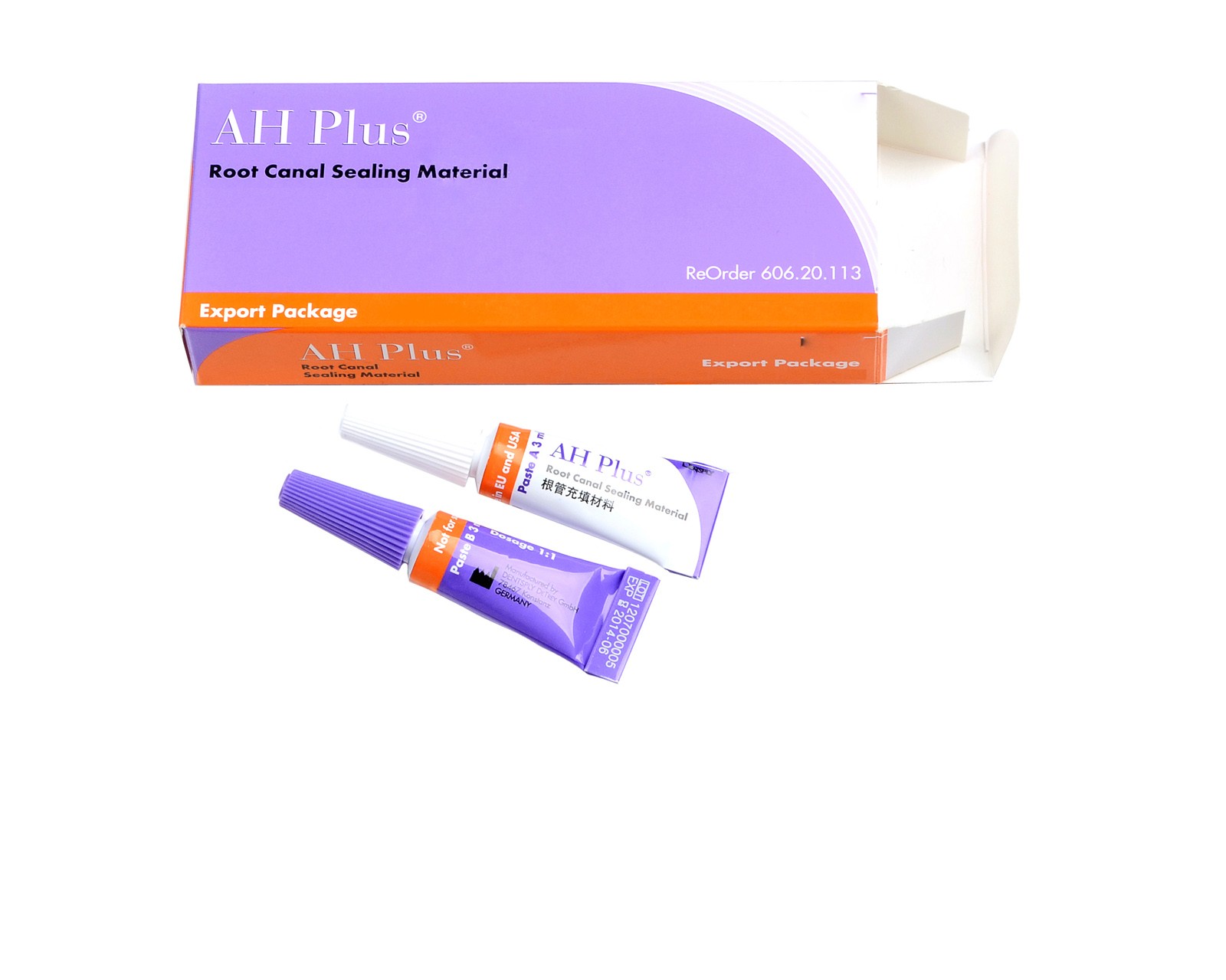 AH PLUS BASE FROM DENTSPLY CATALYST KIT OF 2 TUBES 3ML RCS MATERIAL Long EXP