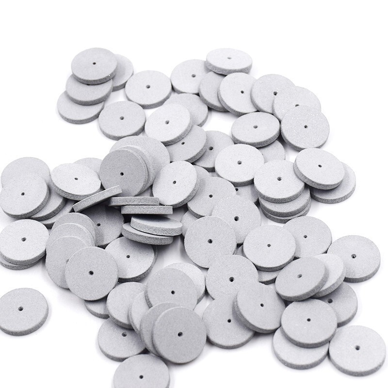 50Pc Dental White Resin Porcelain Silicone Rubber Coarse Polishing Wheels Polish