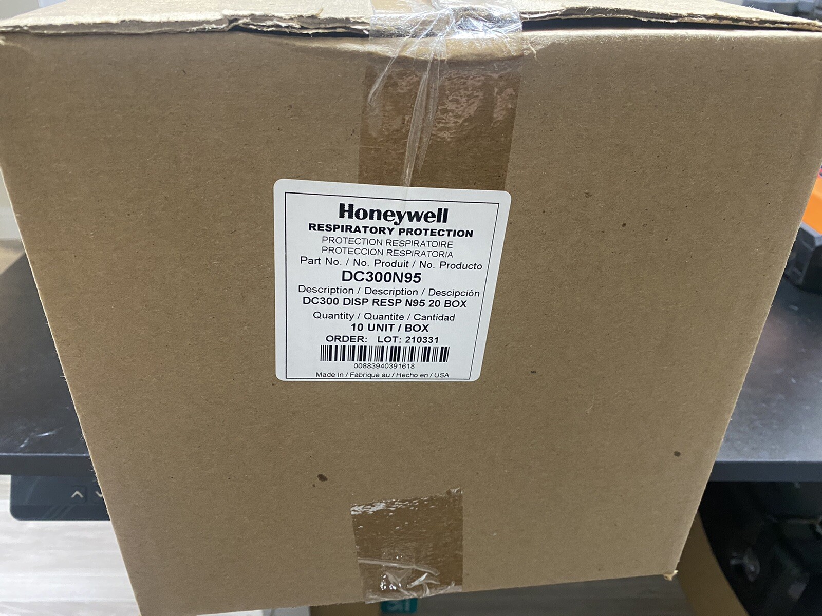 NEW 20O Pieces Honeywell DC300N95 Respirator Particulate Masks N95 NIOSH Approve