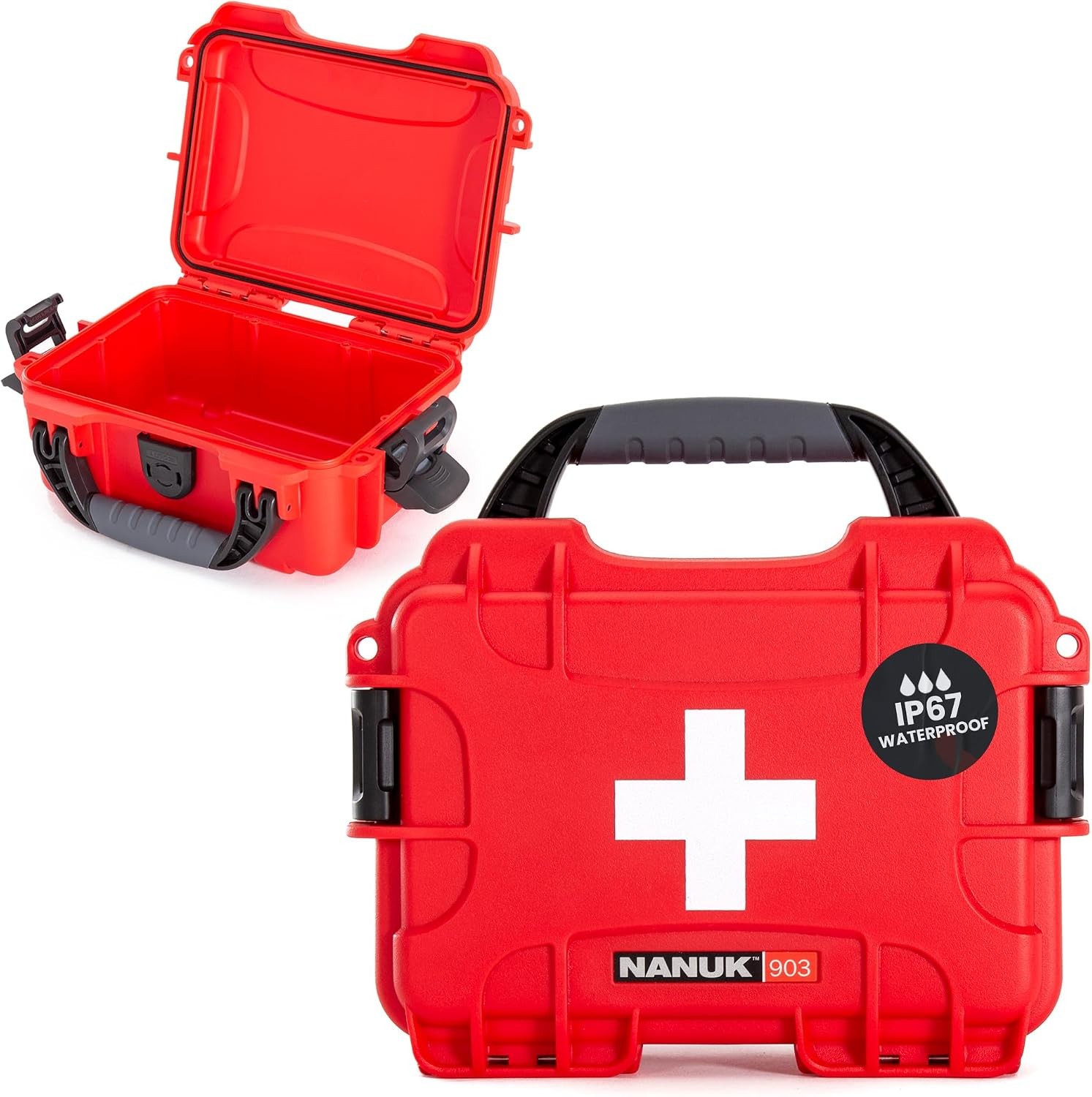 903 Waterproof First Aid Box – Durable, Empty Medical Organizer Case