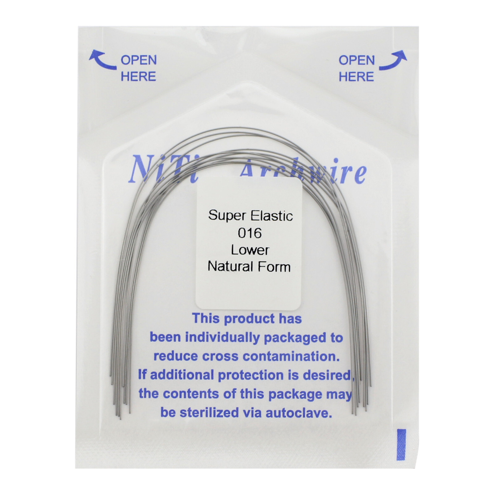 100pcs Dental Ortho Arch Wire Natural Niti Stainless S Round Rectangular Ovoid