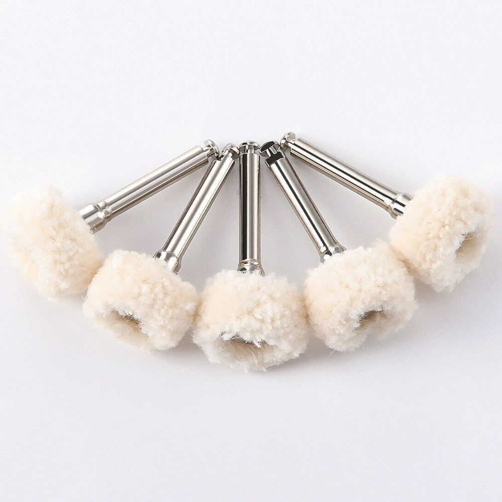 5Pcs Cotton Dental Polishing Brush Wheels RA2.35mm Contra Angle RA Latch Type