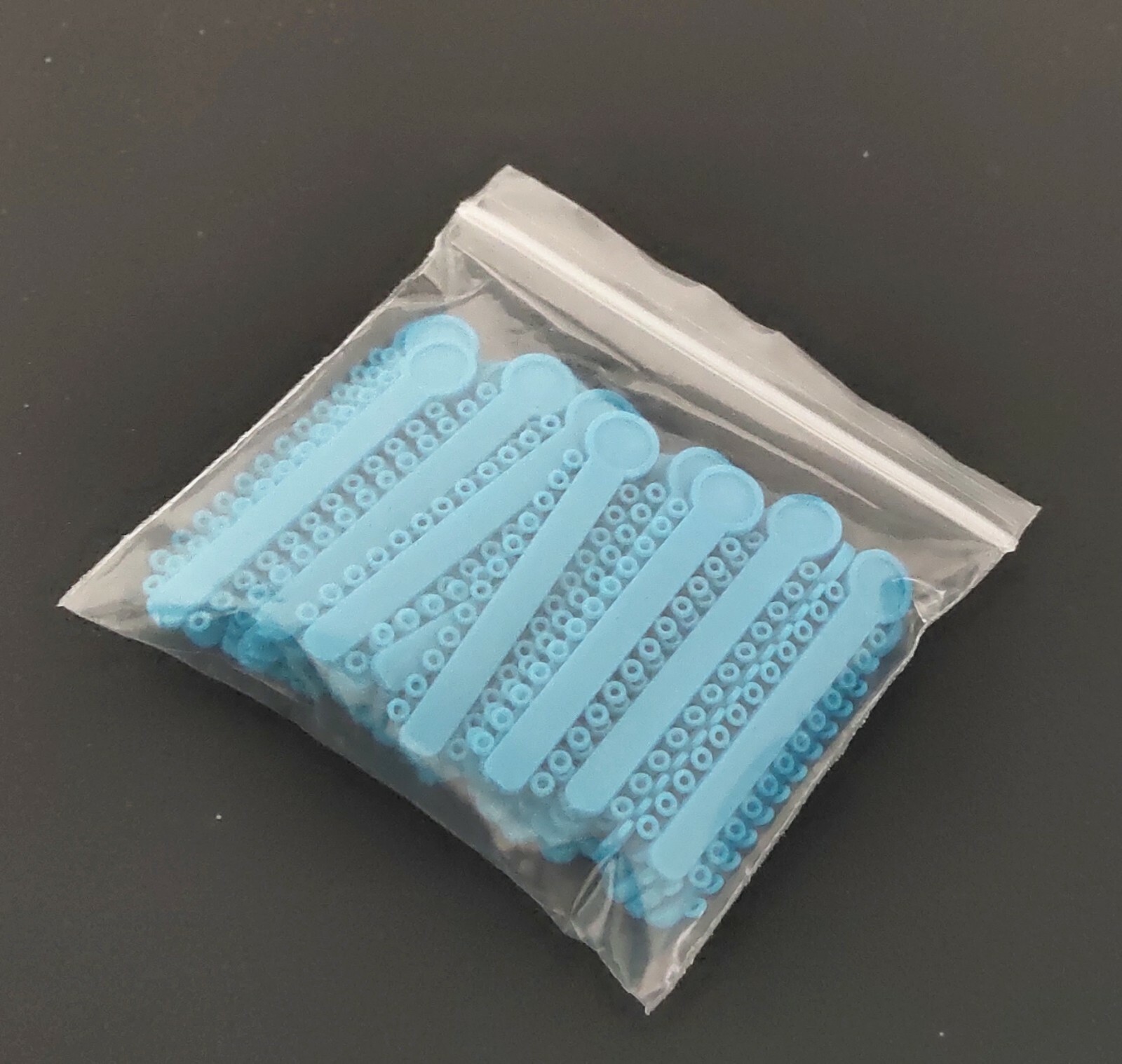 2 Packs Dental Elastic Ligature Ties Rubber Bands Teal Color 1008Pcs/Pack