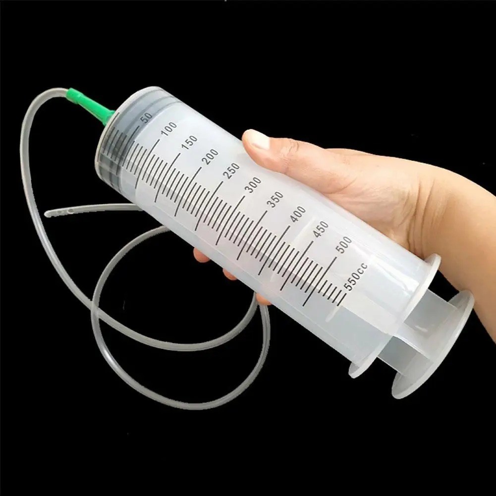 100ml/550ml Large Capacity Syringe Reusable Pump Measuring With 1m Tube Feeding