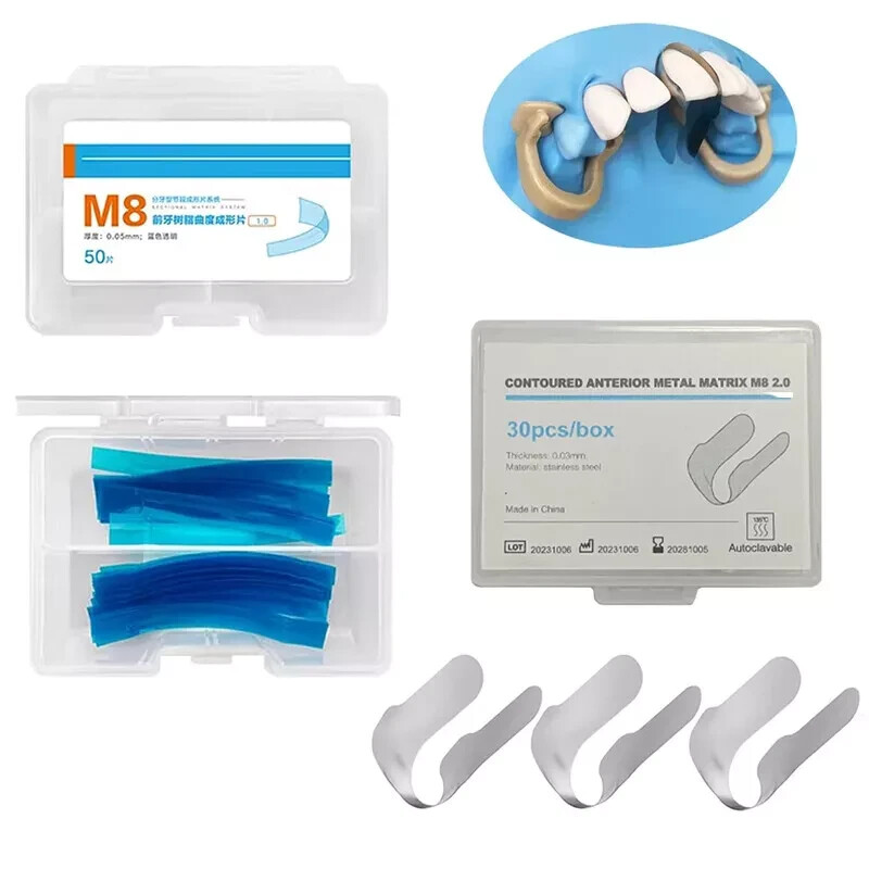 Dental Proximal Anterior Strips Polyester Matrix Bands Clear Matrices Anterior