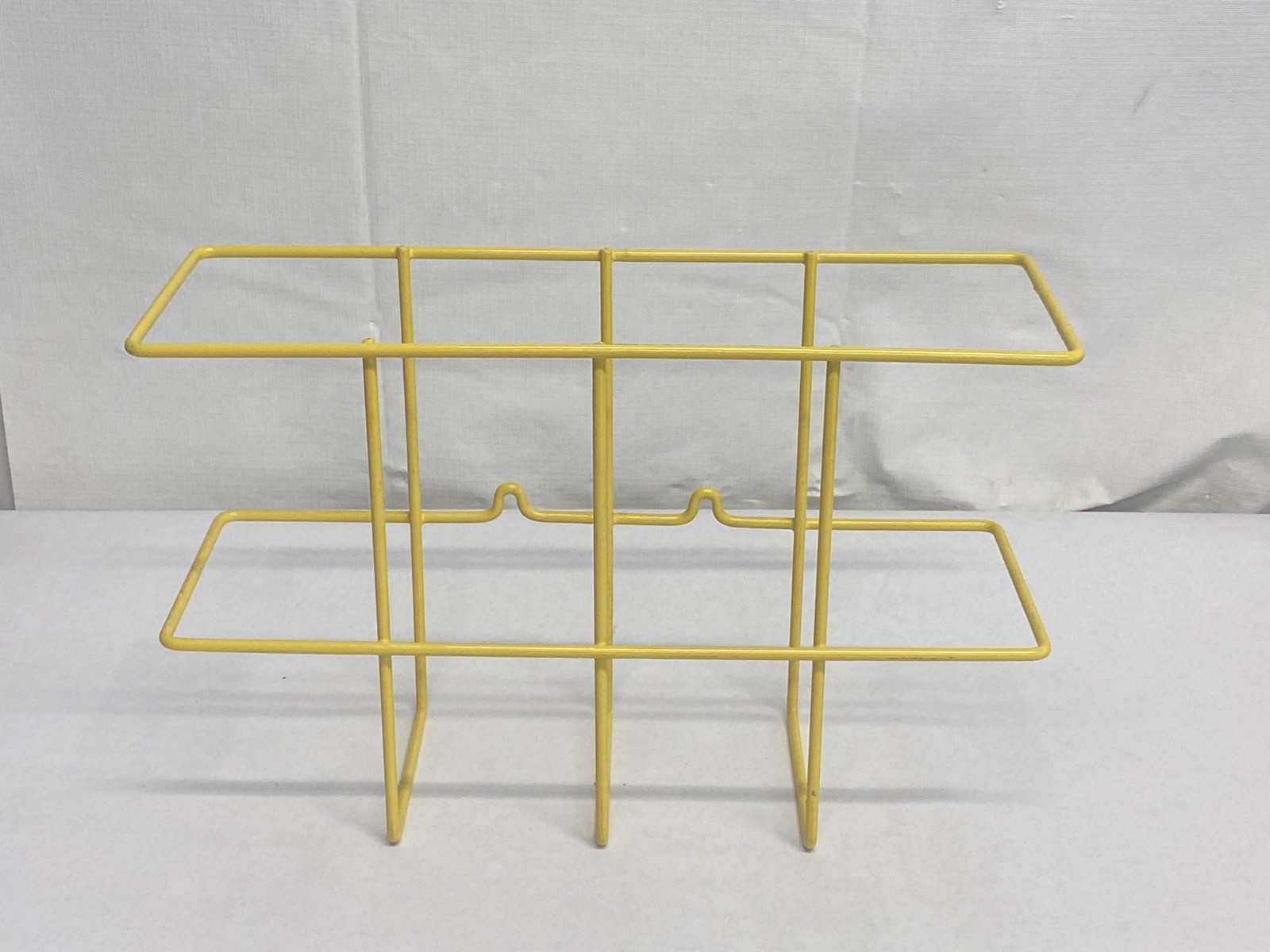 Yellow PVC-Coated Wire 3-Ring Binder Hanging Storage Rack Holder Up To 4″
