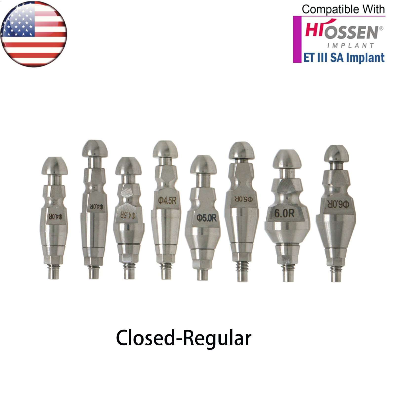 US Dental Hiossen Osstem Transfer Impression Coping Open/Closed Tray Lab Analog