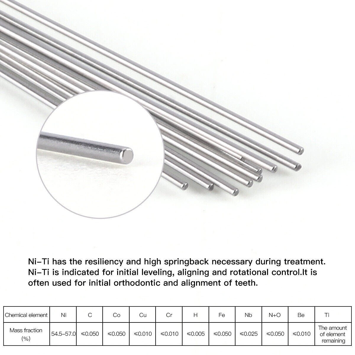 Dental Orthodontic Braces Kit 0.022 Roth Brackets /NiTi Arch Wire /Ligature Ties