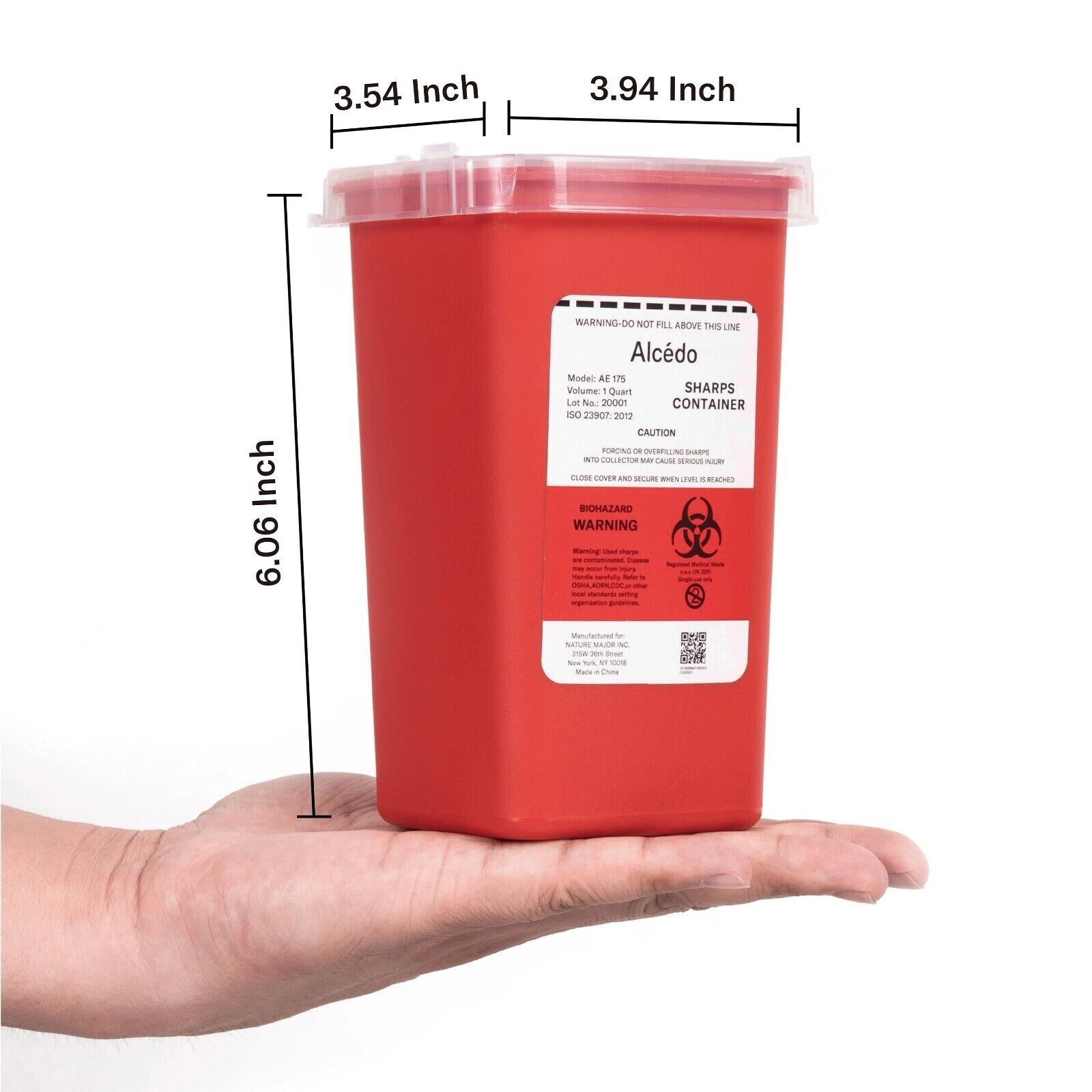 Alcedo Sharps Containers – 1 Quart, 3 Pack model AE 170 (year 2019)