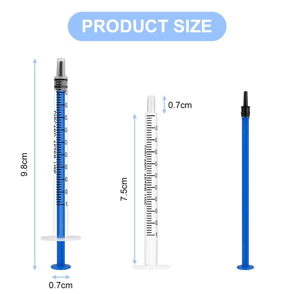 1/5/10 Ml Syringe No Needle, Plastic Liquid Dispenser for Crafts, Pet Feeding