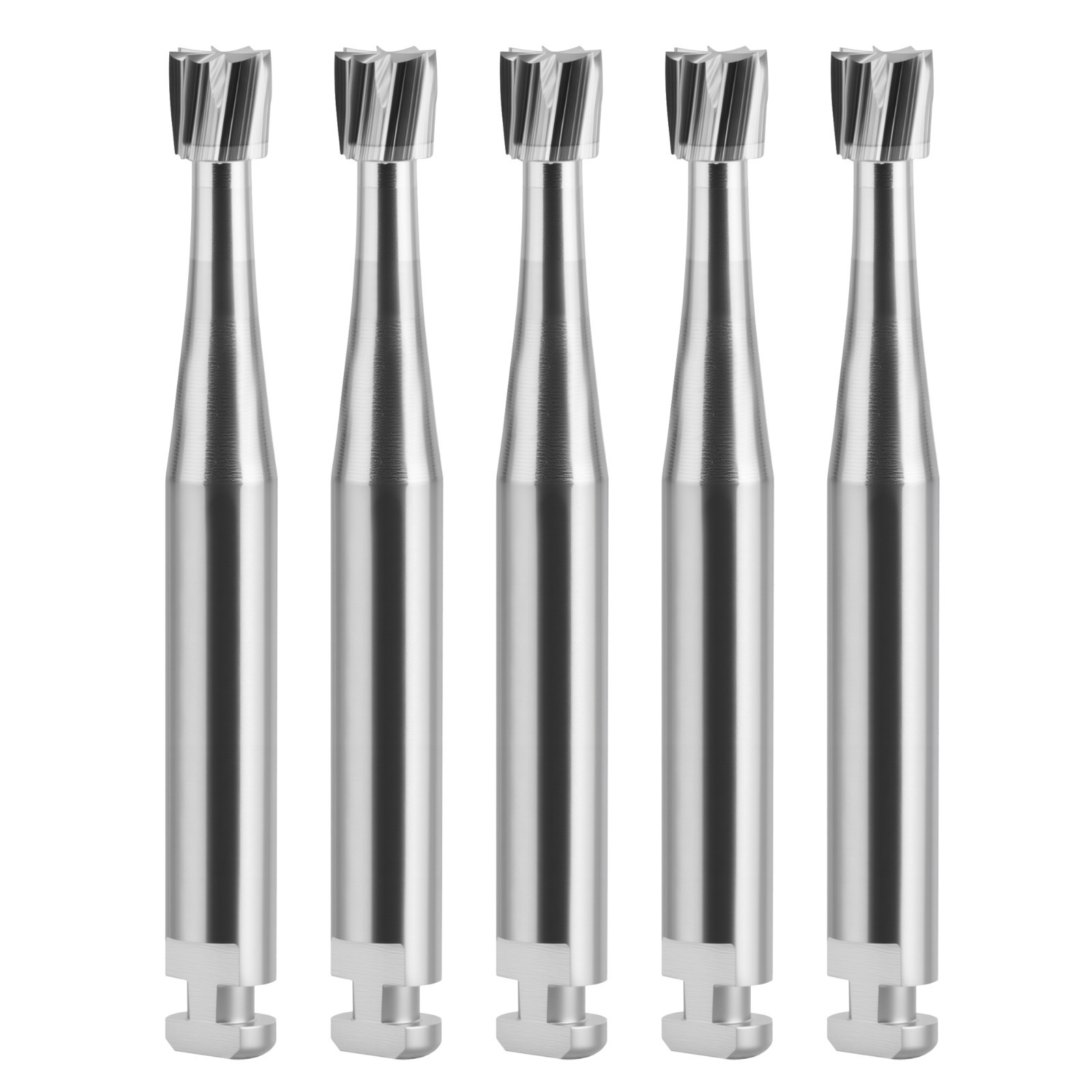 Wave Dental Latch Carbides Contra Angle Bur 22mm Round Taper Fissure Invert Cone