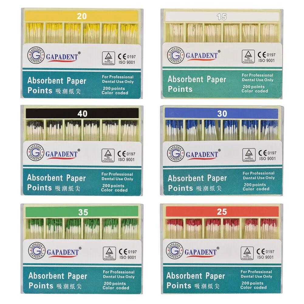 1-10 Box Dental Endo Root Canal Obturating Points/Absorbent Paper Points .02-.06