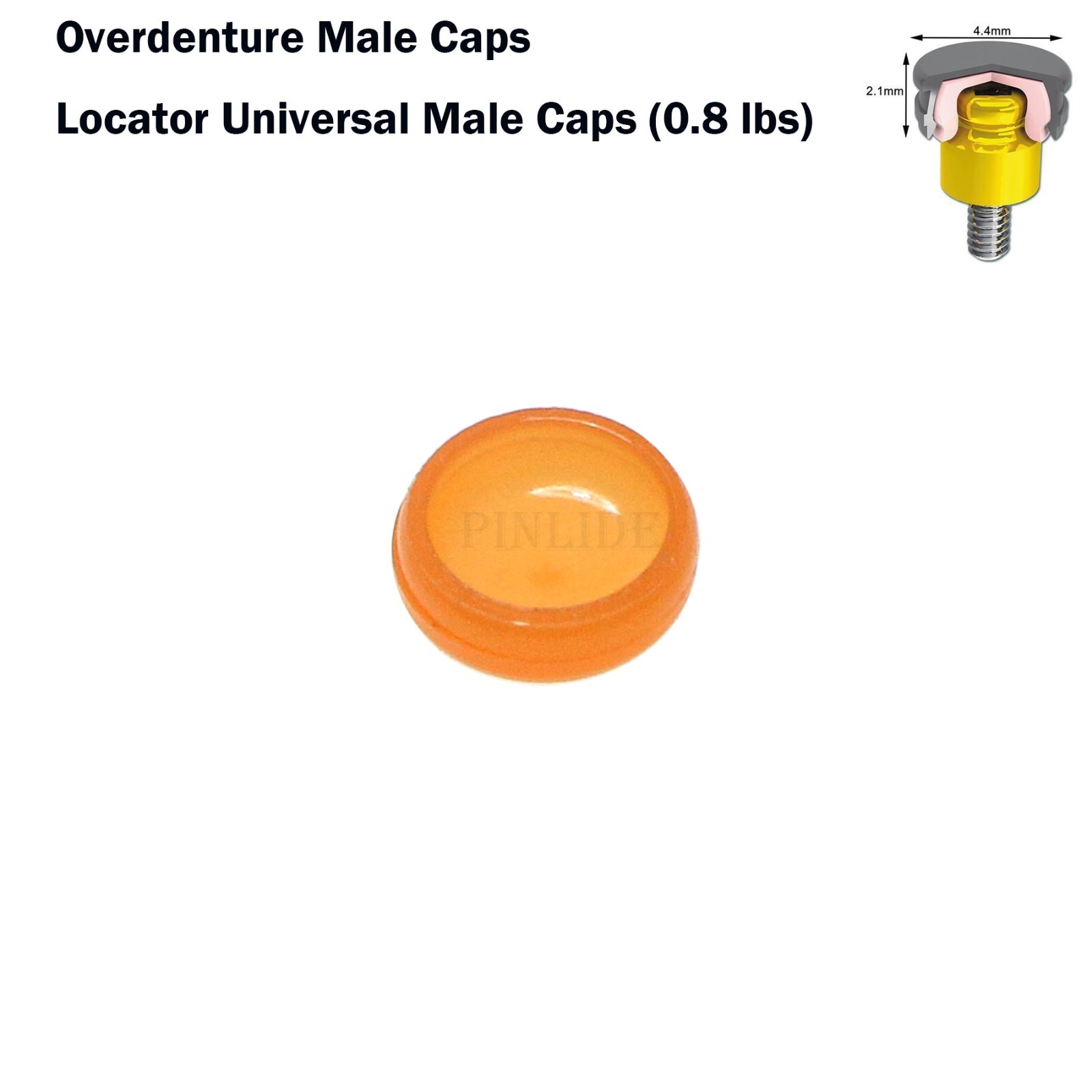 US Universal Dental Retention Male Caps 0.8lb 1.2lb 2.4lb Metal Housing
