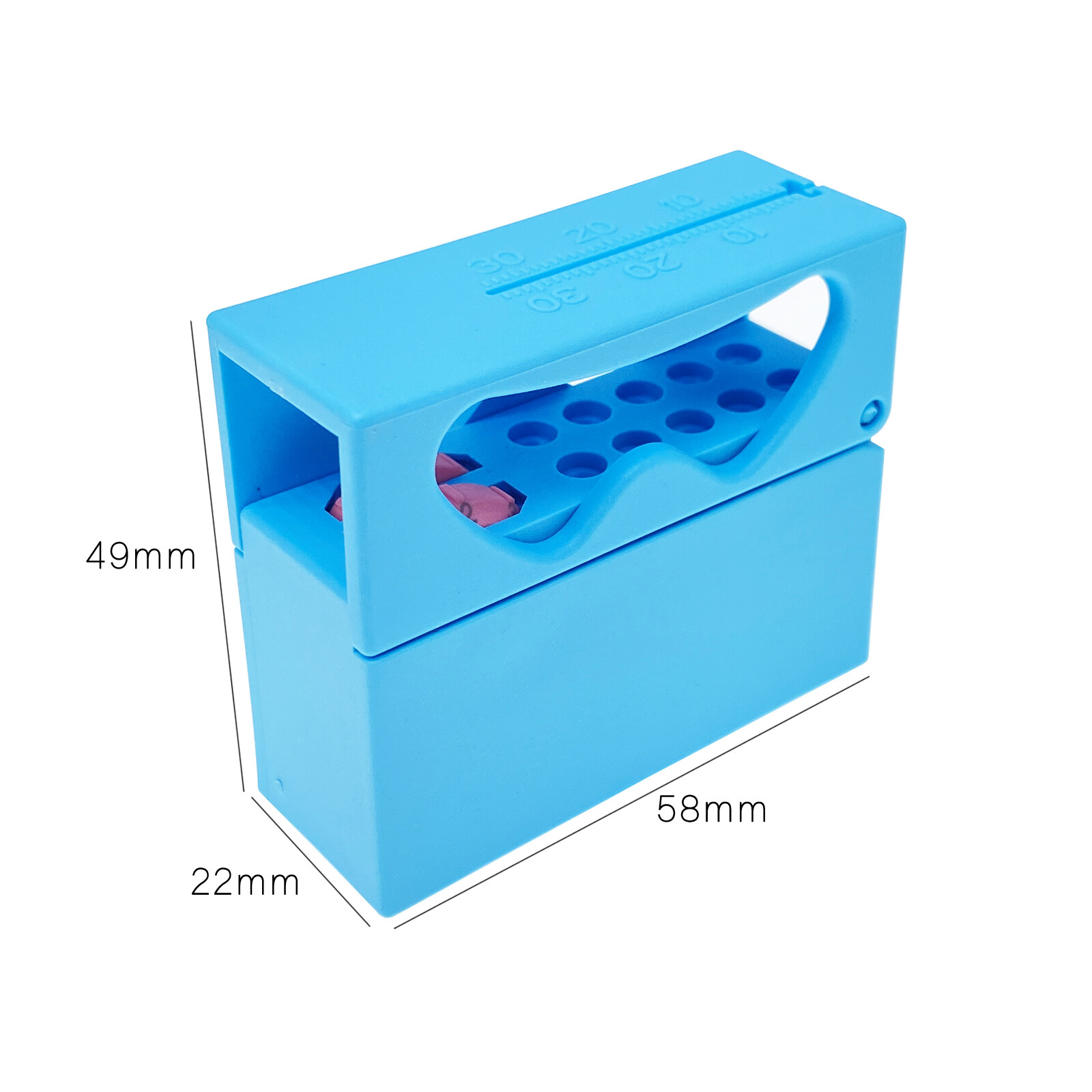 Dental 6/10/20 Holes Endo Files Holder With Memory Autoclavable Box Endodontic